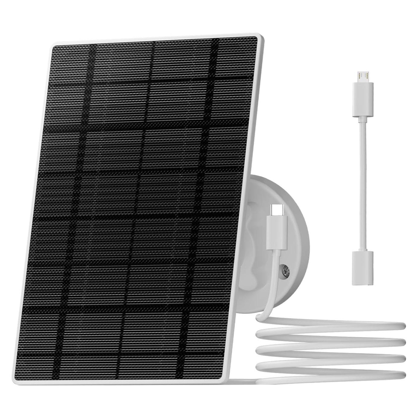 Panel Solar ZUMIMALL 3W para Cámara de Seguridad Inalámbrica