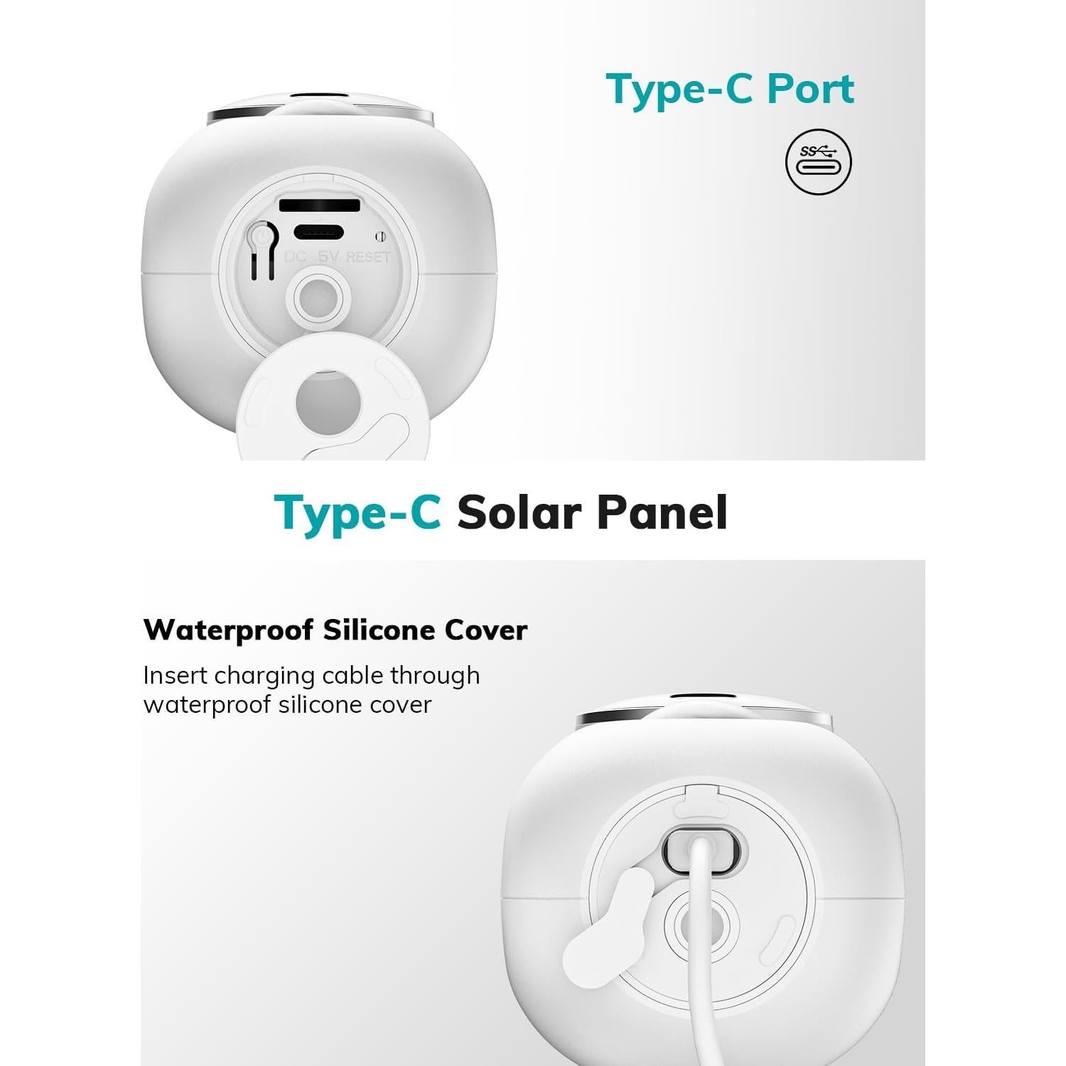 Panel Solar ZUMIMALL 3W para Cámara de Seguridad Inalámbrica