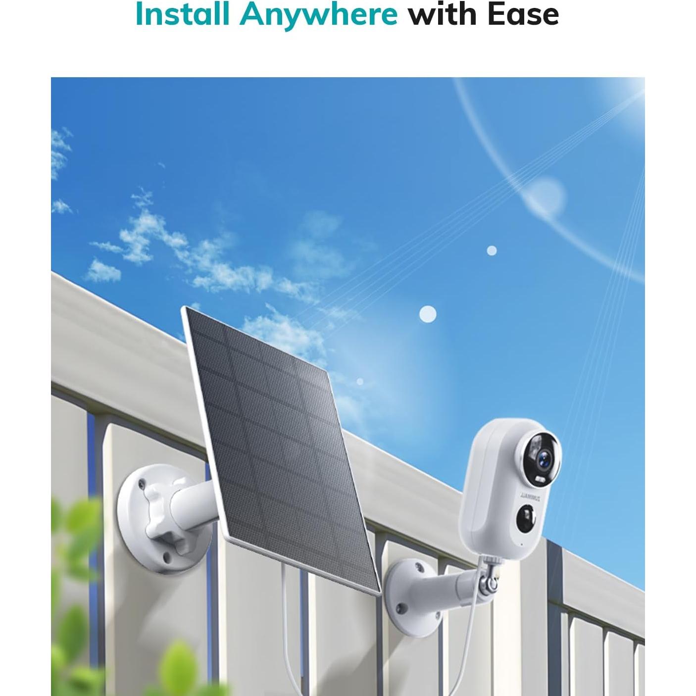 Panel Solar ZUMIMALL 3W para Cámara de Seguridad Inalámbrica