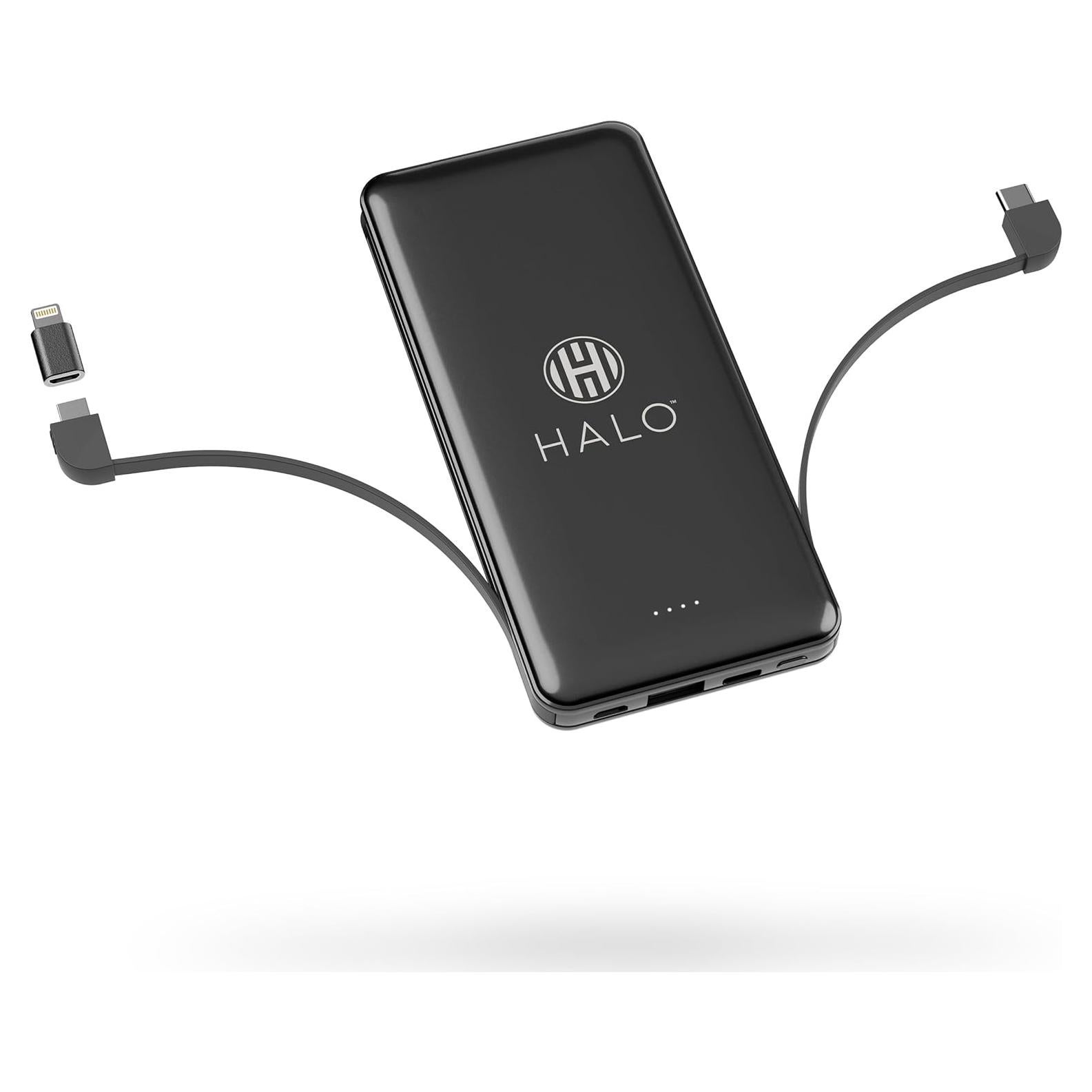 Batería Externa HALO 10,000 mAh con Carga Rápida - Negro