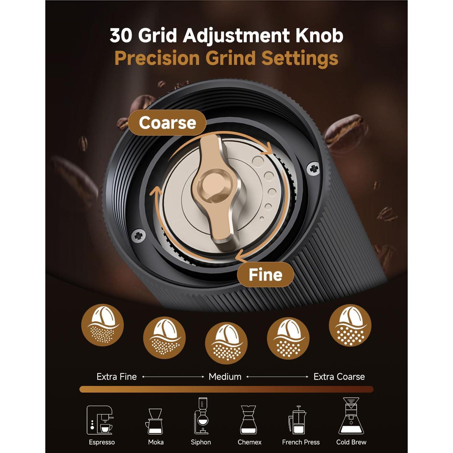 Molino de Café Manual Diceaynico GK133CA - Acero Inoxidable 420