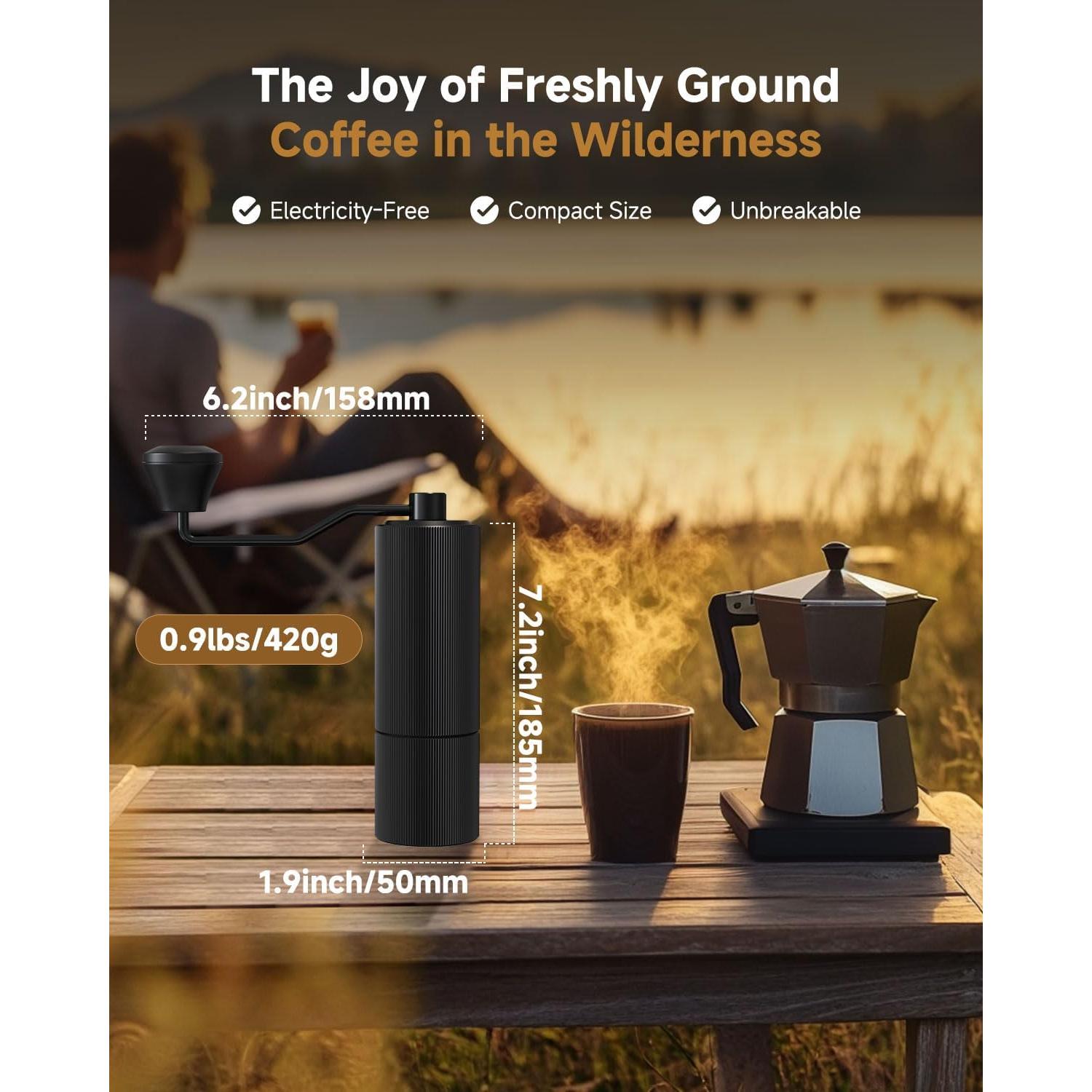 Molino de Café Manual Diceaynico GK133CA - Acero Inoxidable 420