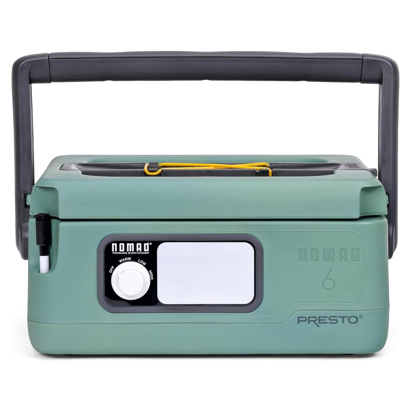 Olla de Cocción Lenta Presto 06016 6 Cuartos Verde para Viajar
