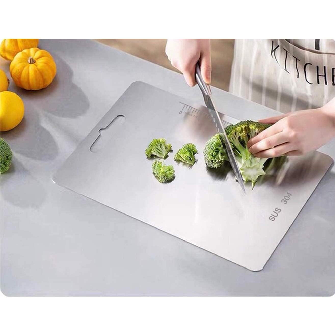 Tabla de Cortar Extra Grande Atmama Acero Inoxidable 304 2 Piezas