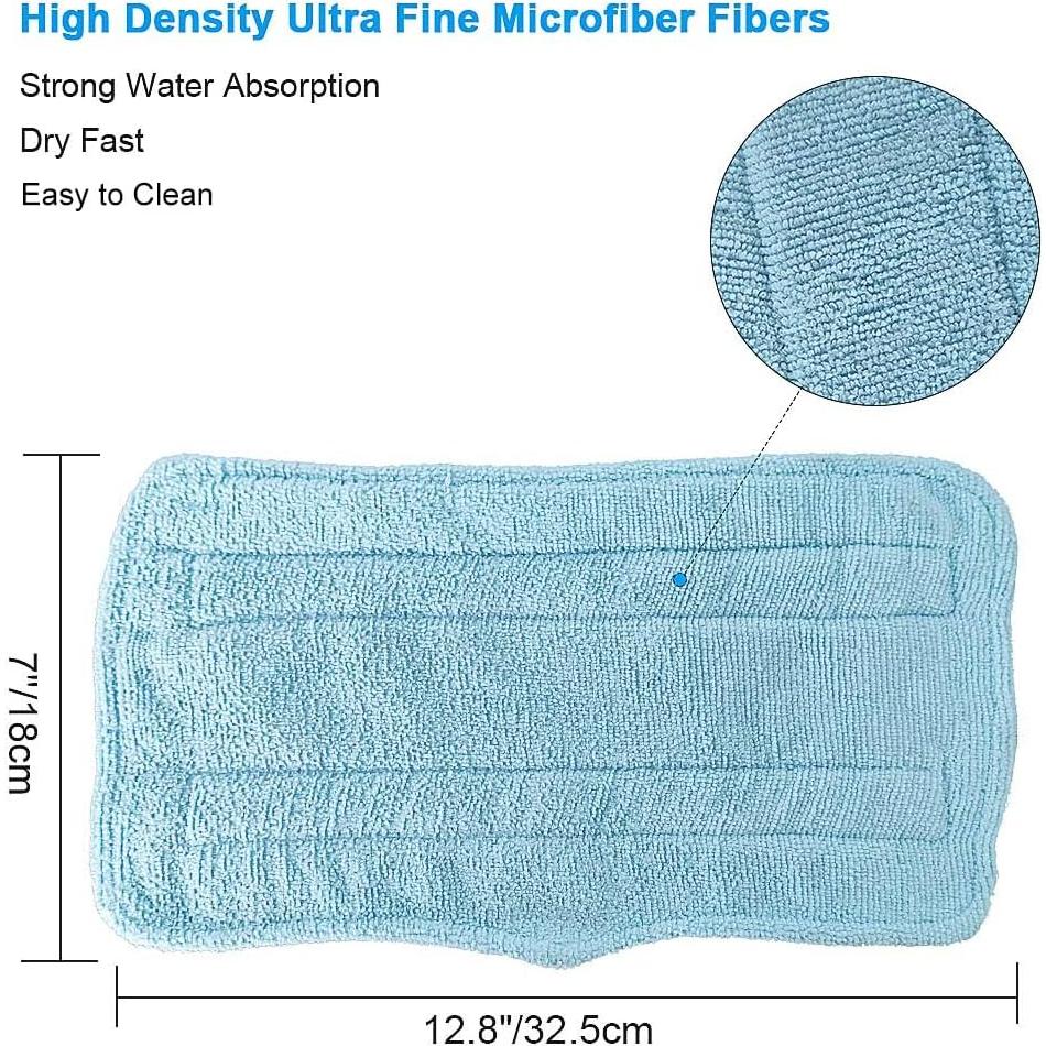 Almohadillas de Vapor Fushing 7 Pcs Microfibra Lavables Azul