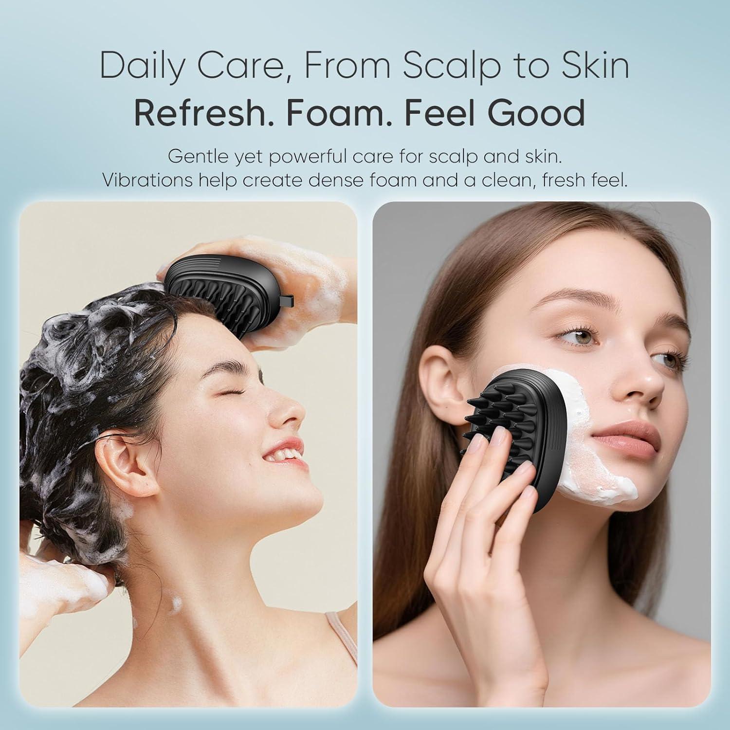 Cepillo de Masaje Eléctrico EKZ para Cuero Cabelludo - Silicona