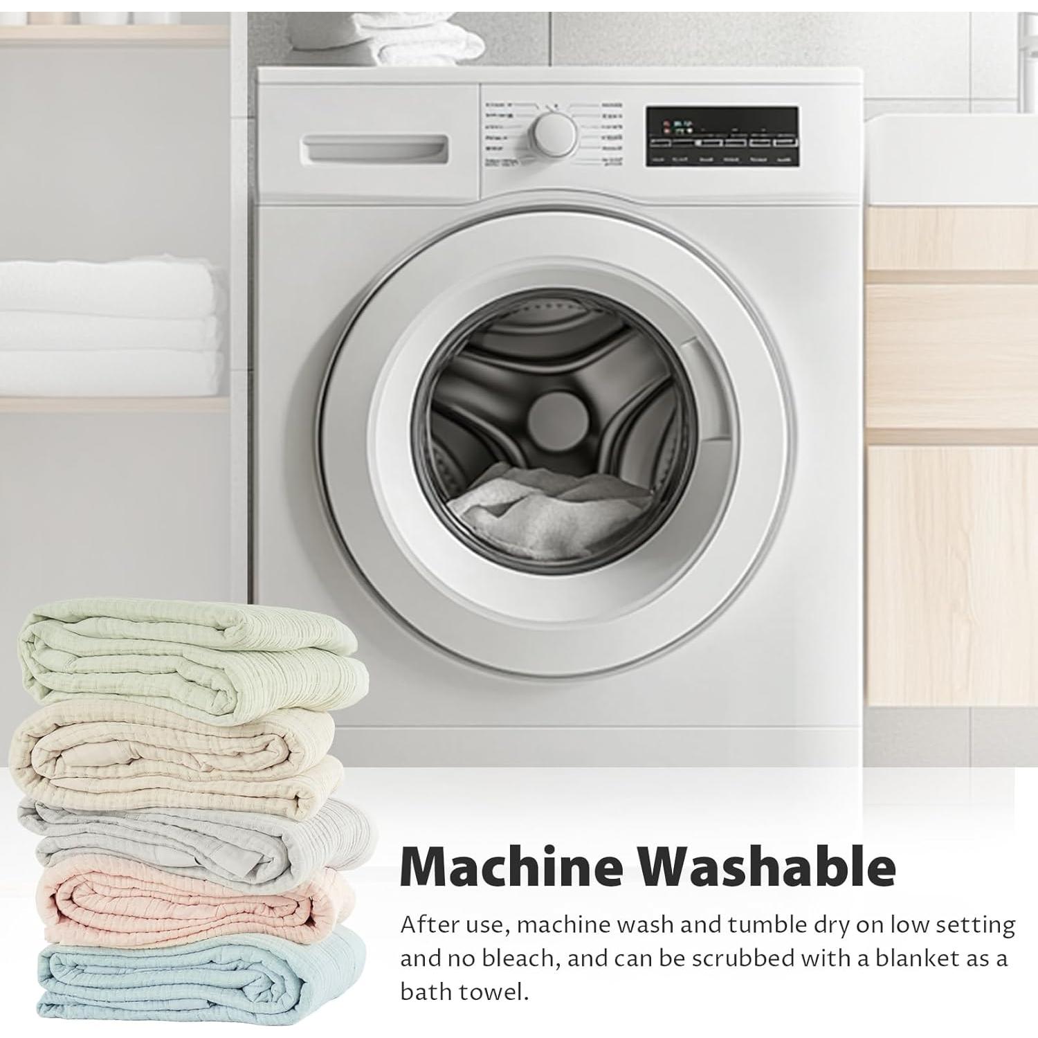 Manta de Muselina de Algodón DELIGHT HOME 127x152 cm Azul