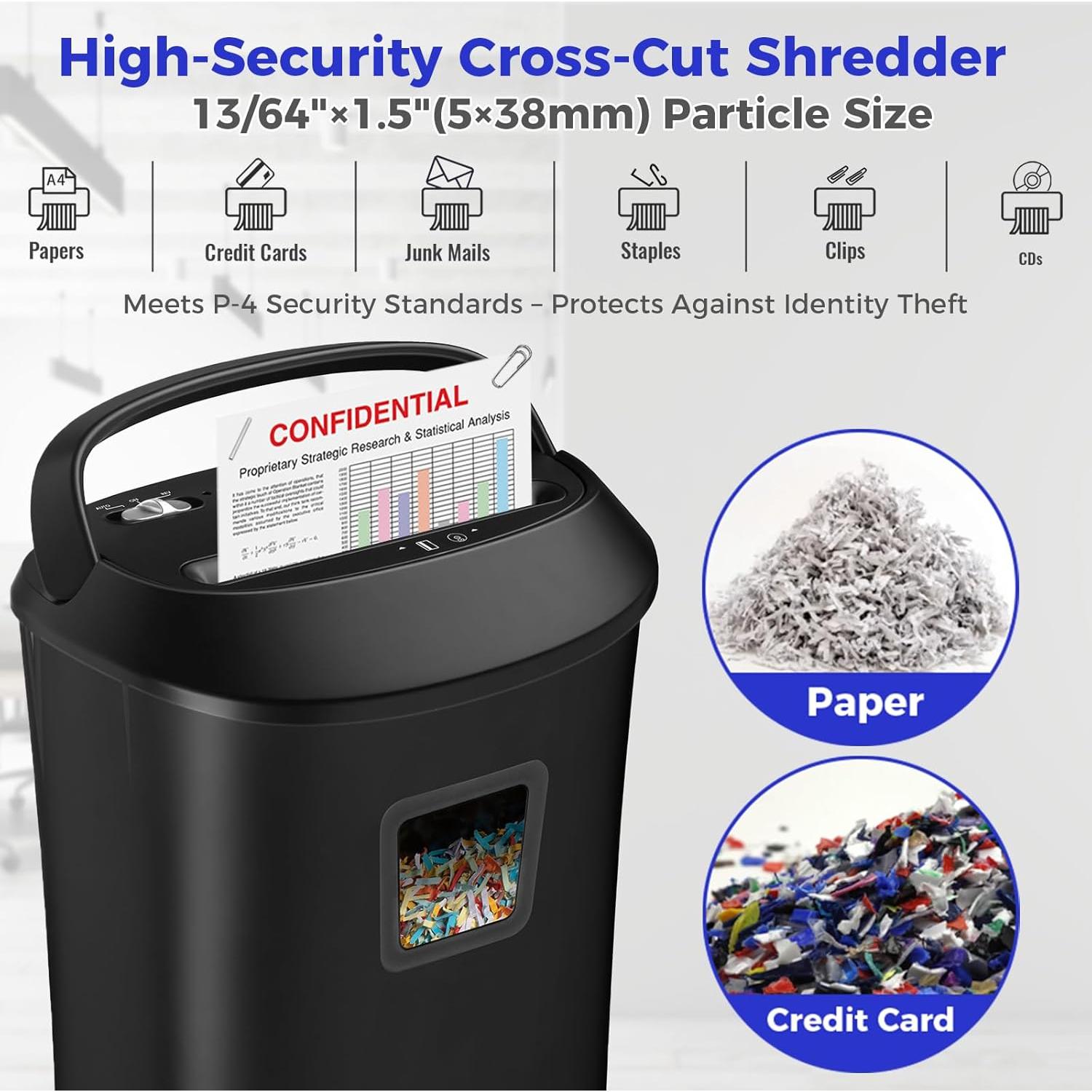 Destructora de papel VidaTeco corte cruzado 14 hojas 6.27 kg