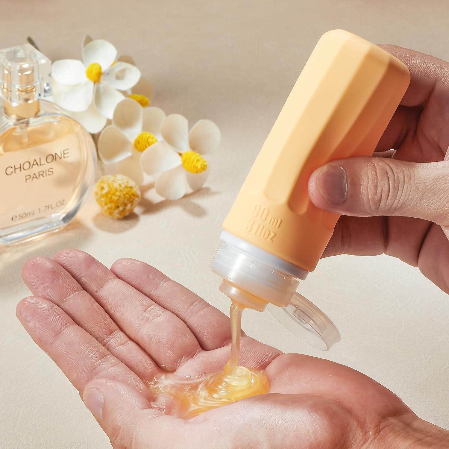 Botellas de Viaje INSFIT 3oz Silicona A Prueba de Fugas