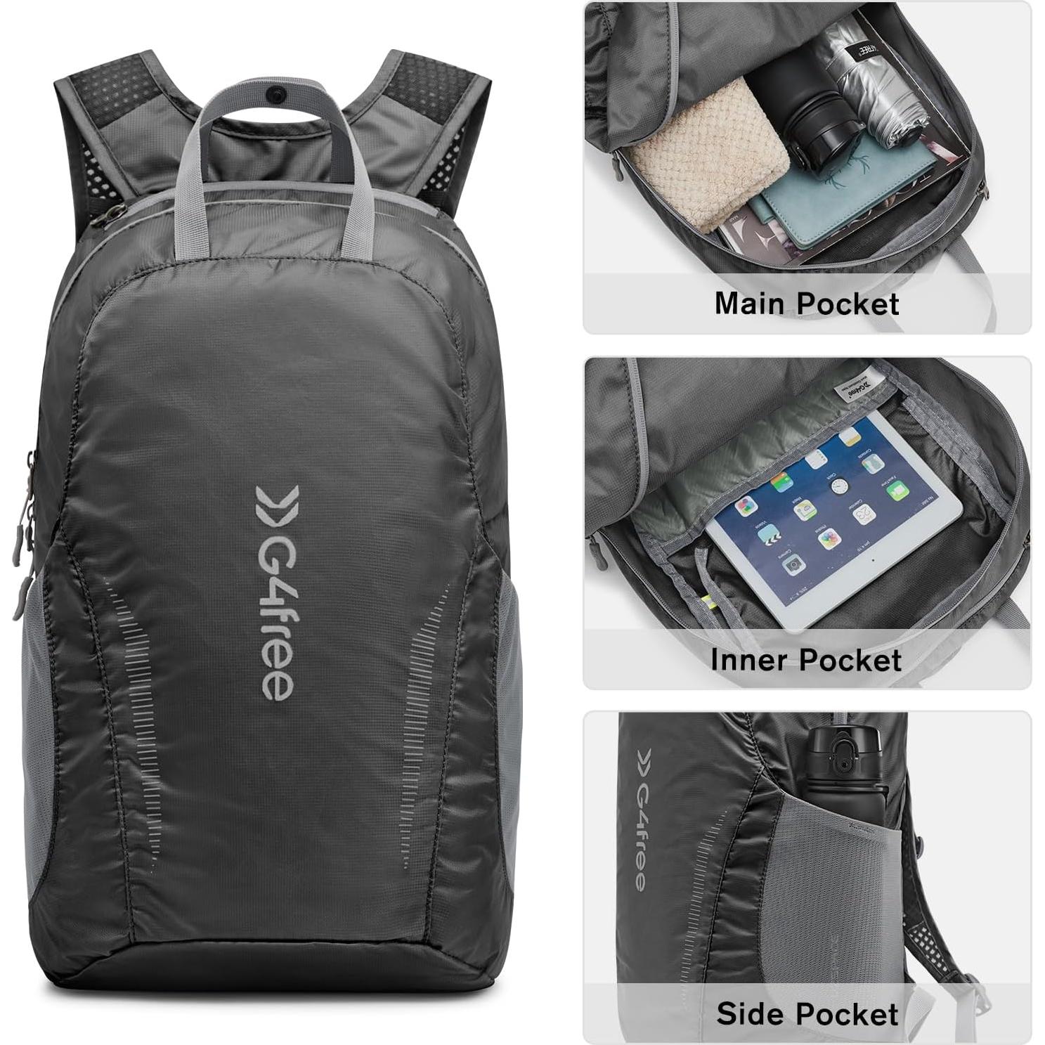 Mochila de Senderismo Plegable G4Free 25L Resistente al Agua