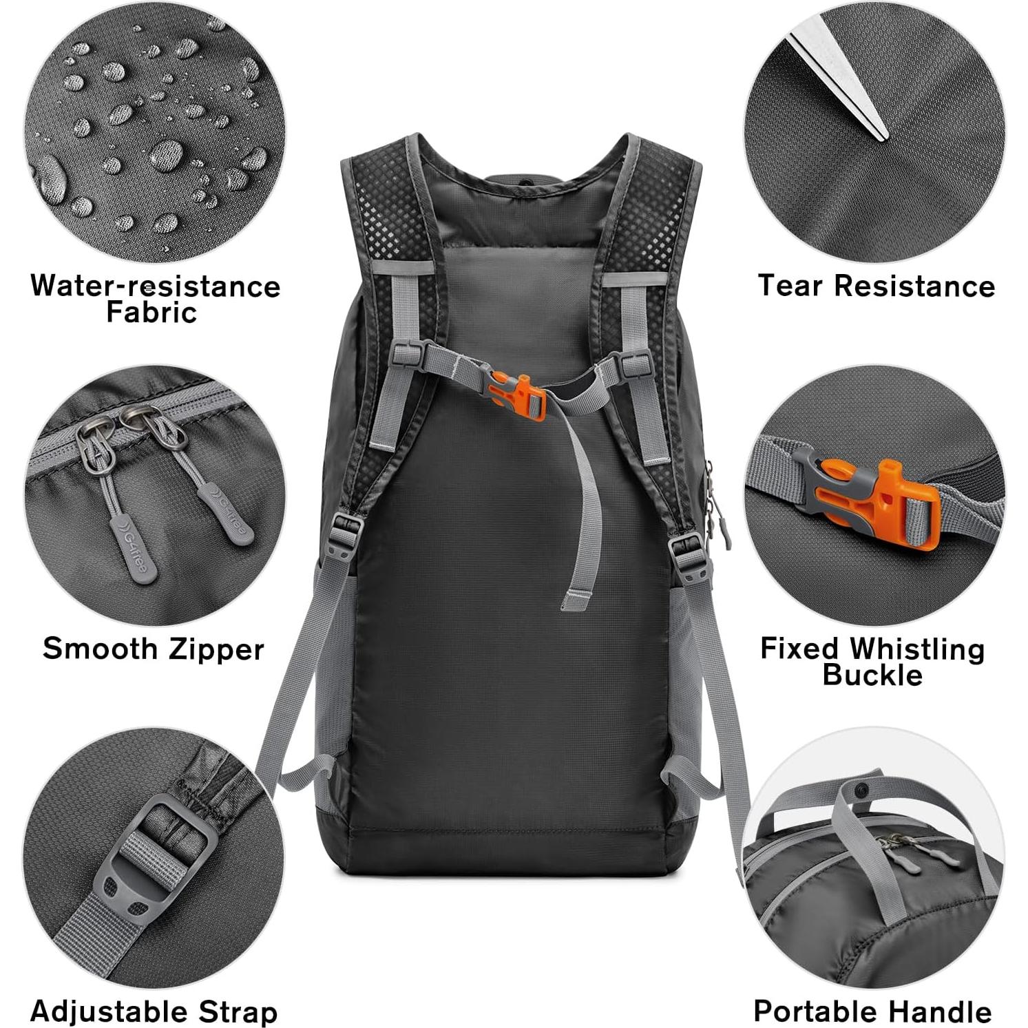 Mochila de Senderismo Plegable G4Free 25L Resistente al Agua