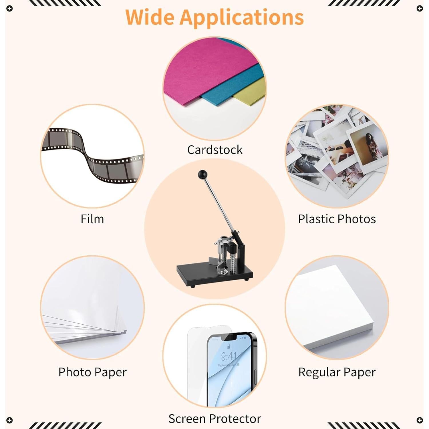 Cortador de esquinas manual Lnrueg con troqueles R6mm y R10mm