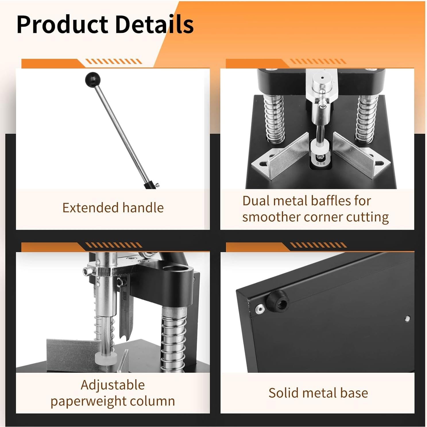 Cortador de esquinas manual Lnrueg con troqueles R6mm y R10mm