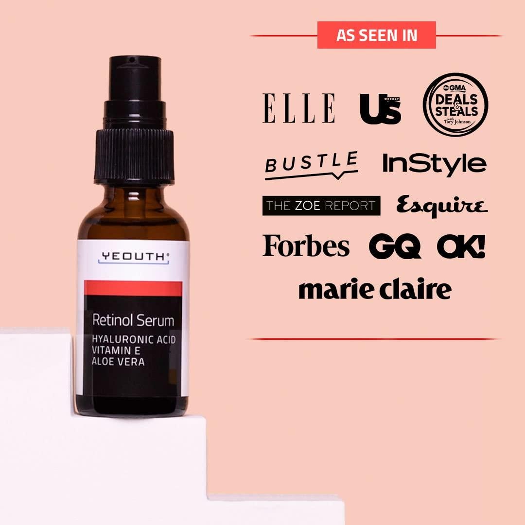 Suero de Retinol YEOUTH 29.57ml con Ácido Hialurónico y Vitamina E