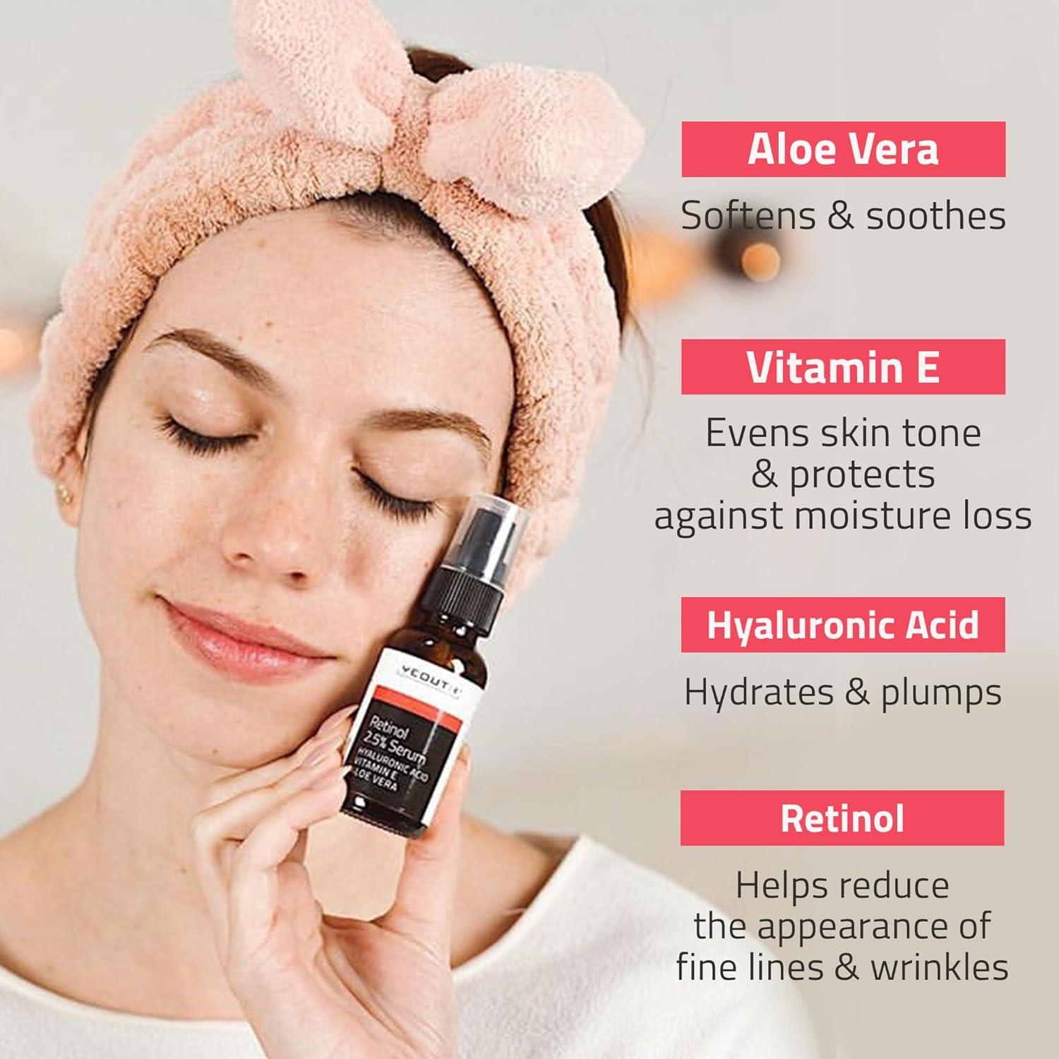 Suero de Retinol YEOUTH 29.57ml con Ácido Hialurónico y Vitamina E