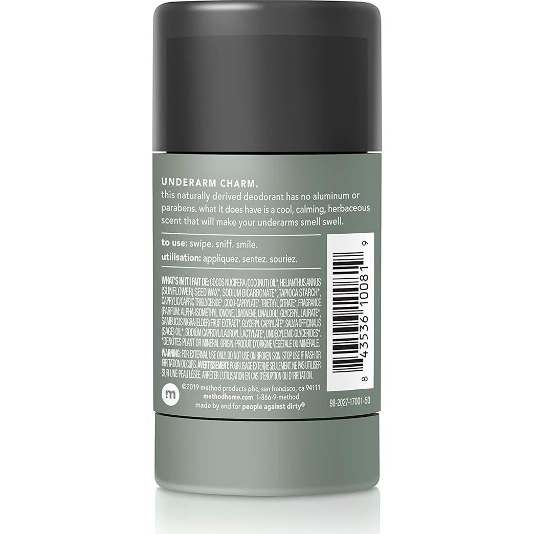 Desodorante para Hombres Method Sin Aluminio 75g x6 - Enebro y Salvia