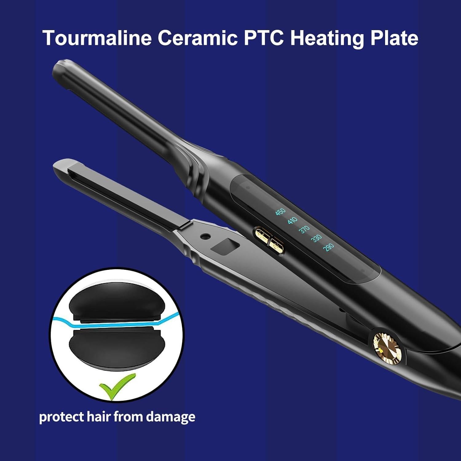 Mini Plancha de Pelo MVXITANNY 3/10'' para Cabello Corto