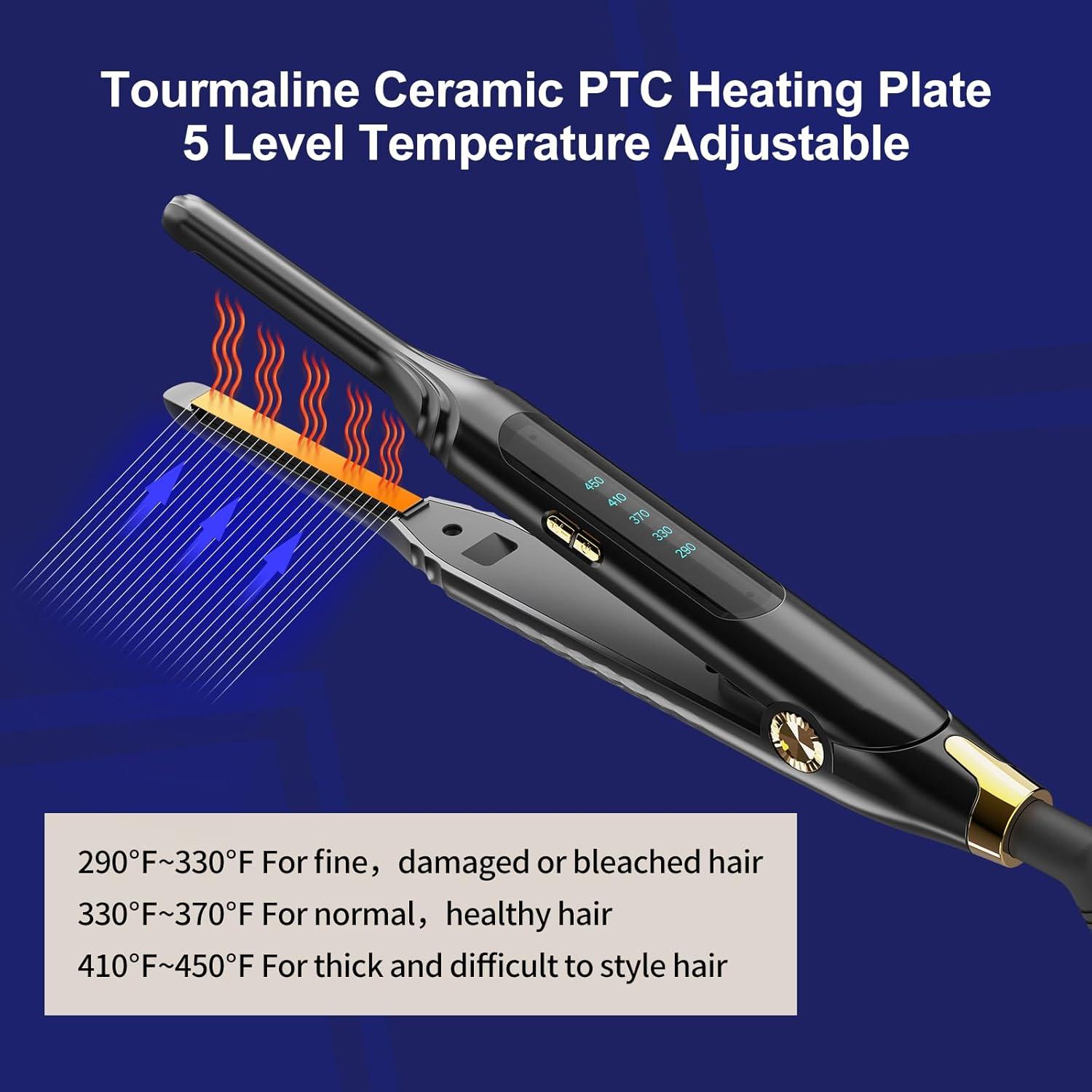 Mini Plancha de Pelo MVXITANNY 3/10'' para Cabello Corto