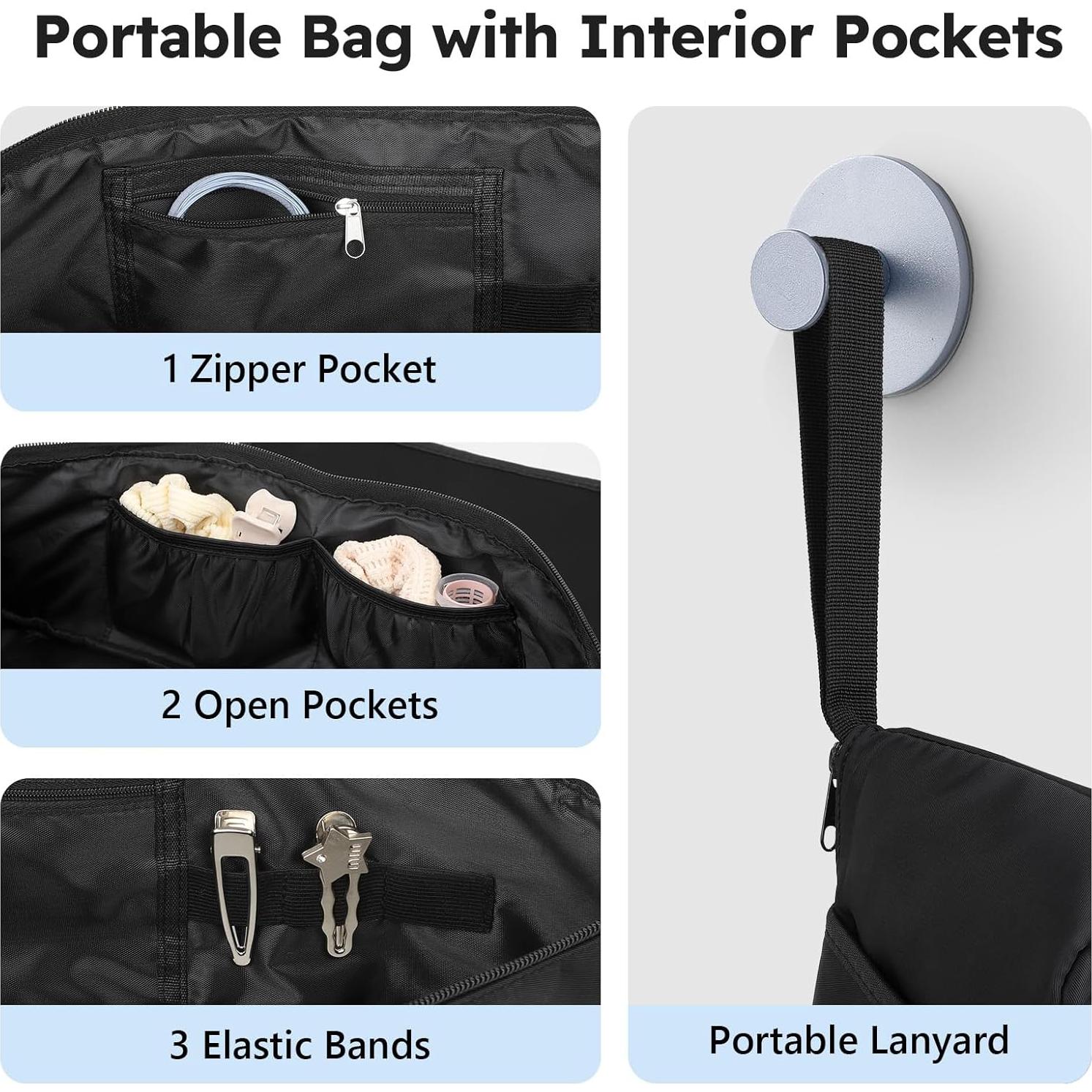 Bolsa de Viaje MOKURA para Herramientas de Pelo Negra