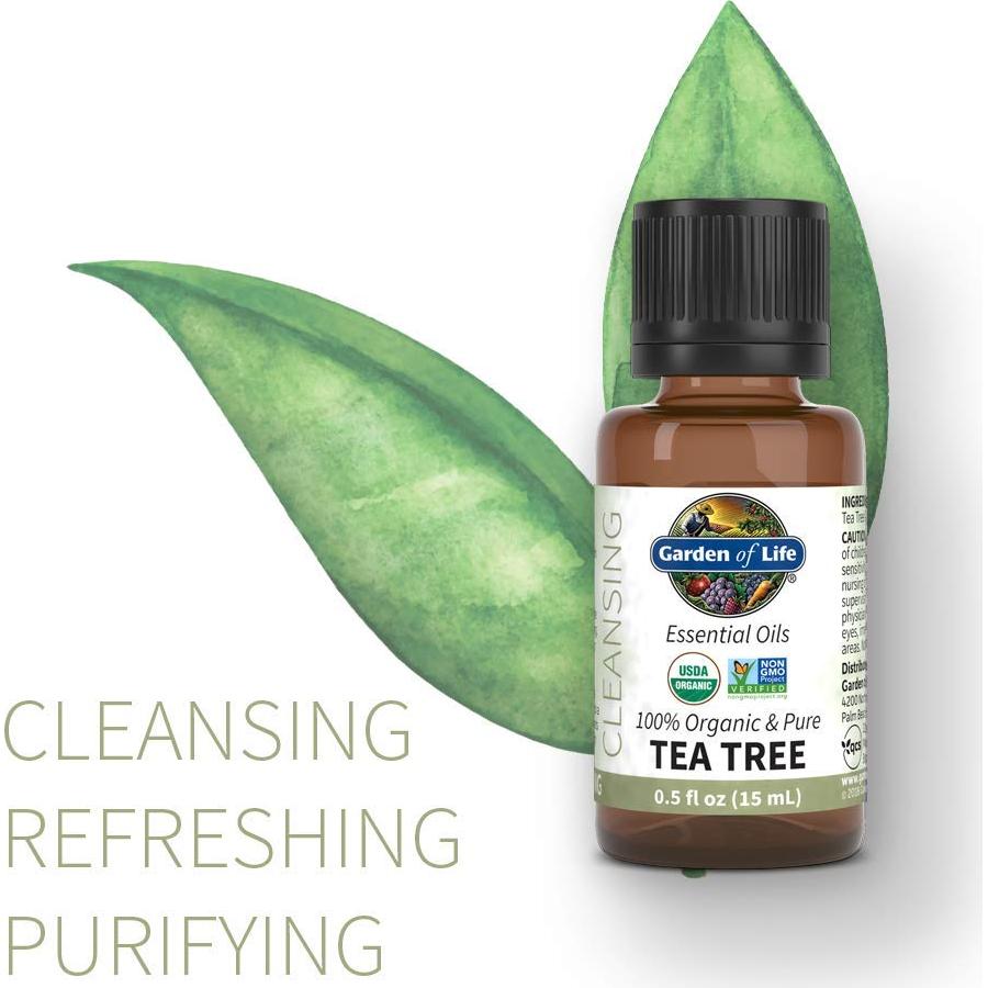 Aceite Esencial Árbol de Té Jardín de la Vida 15 mL 100% Orgánico