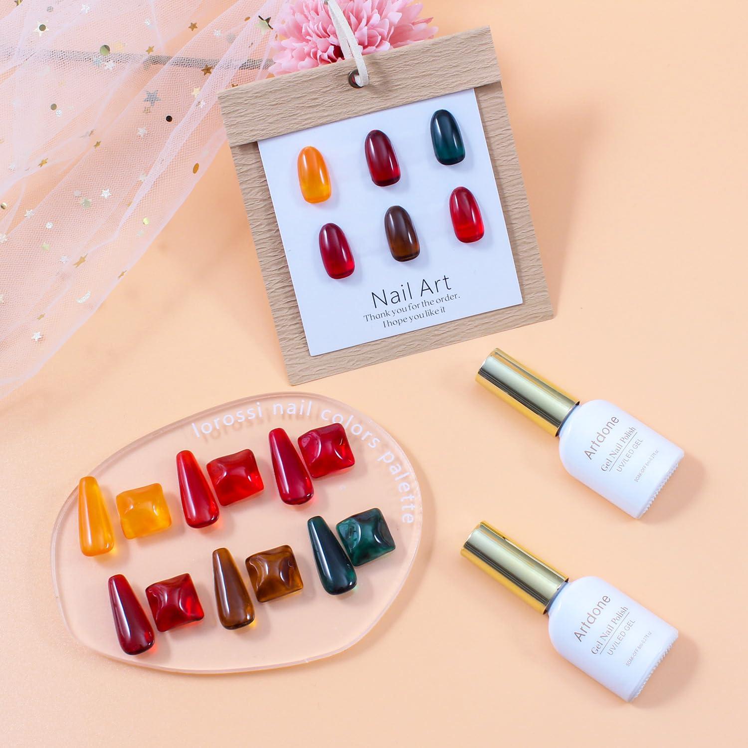 Kit de Esmalte de Uñas Gel Transparente Artdone 6 Colores