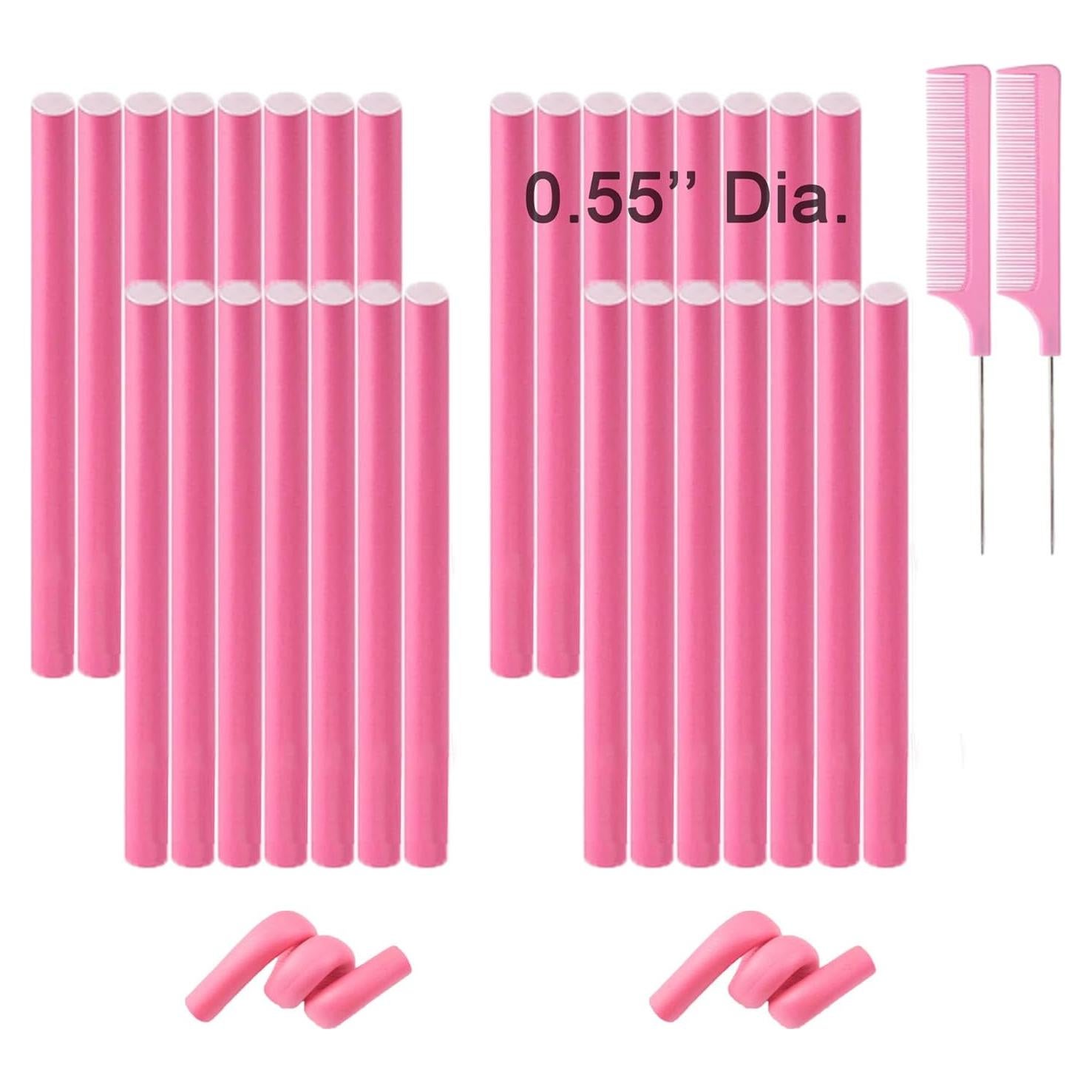 Varillas de Rizado Flexibles Beacharm 30 Piezas Rosa 24 cm