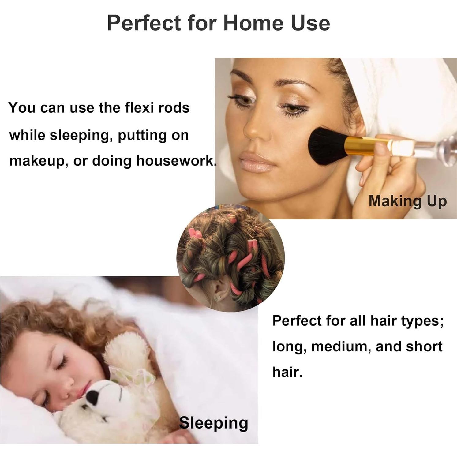 Varillas de Rizado Flexibles Beacharm 30 Piezas Rosa 24 cm