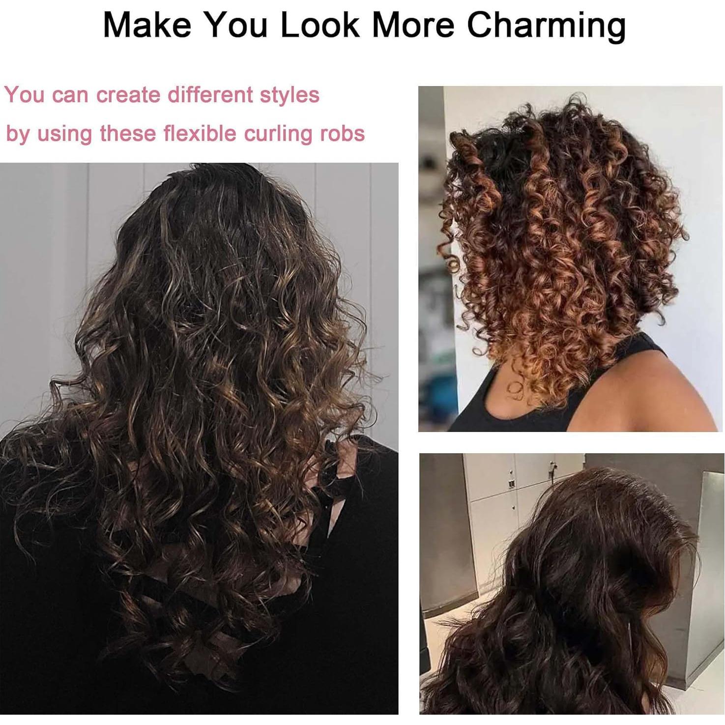 Varillas de Rizado Flexibles Beacharm 30 Piezas Rosa 24 cm