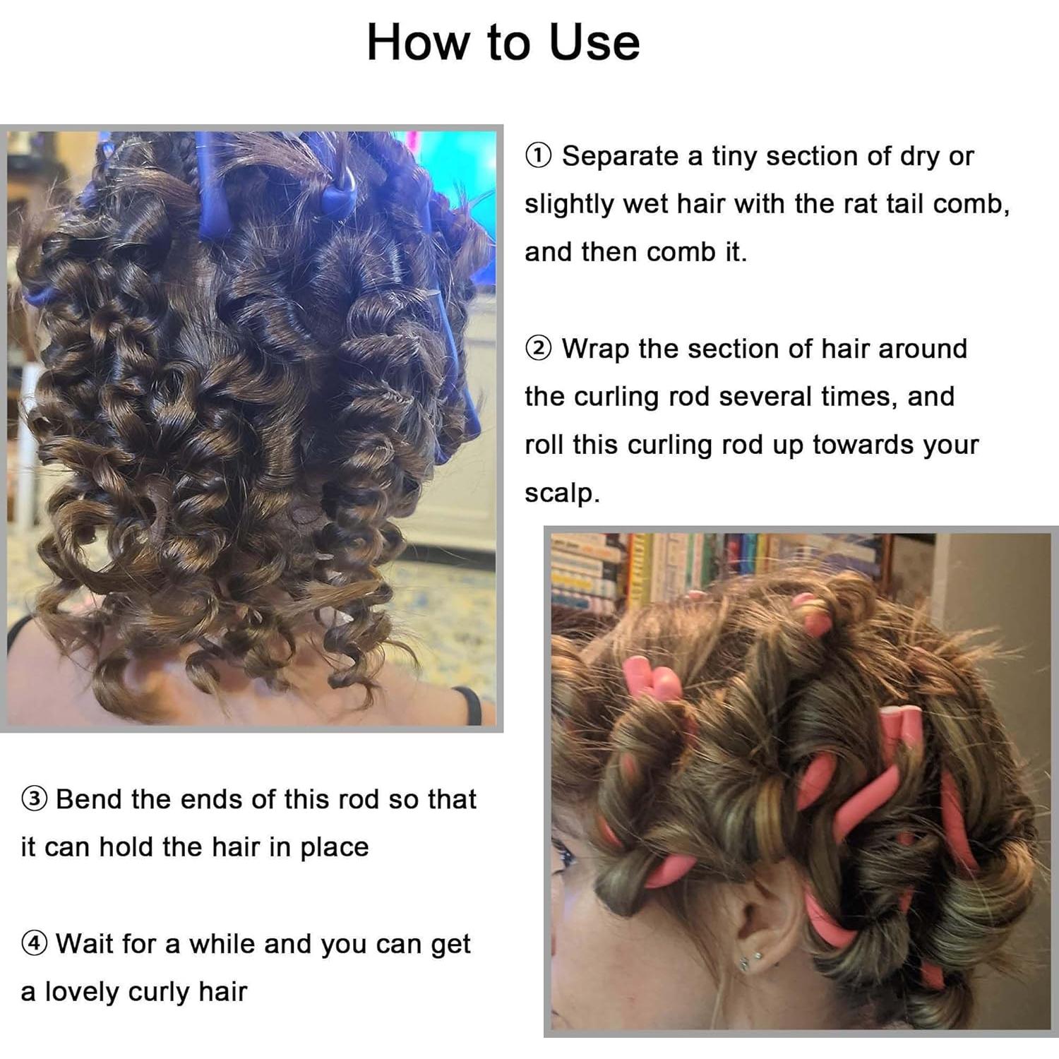 Varillas de Rizado Flexibles Beacharm 30 Piezas Rosa 24 cm