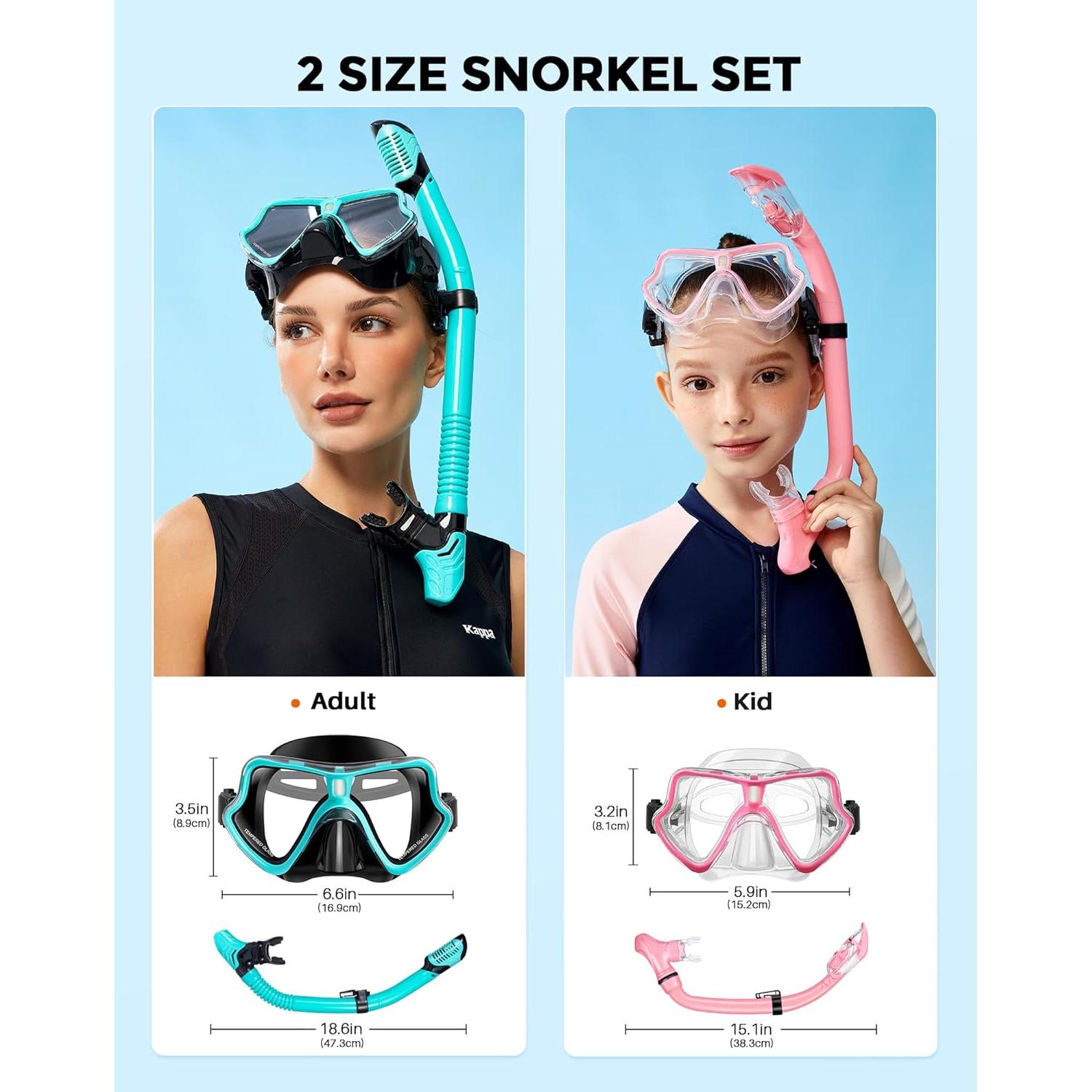 Set de Snorkel Seco CoolystiaDrX para Adultos y Niños