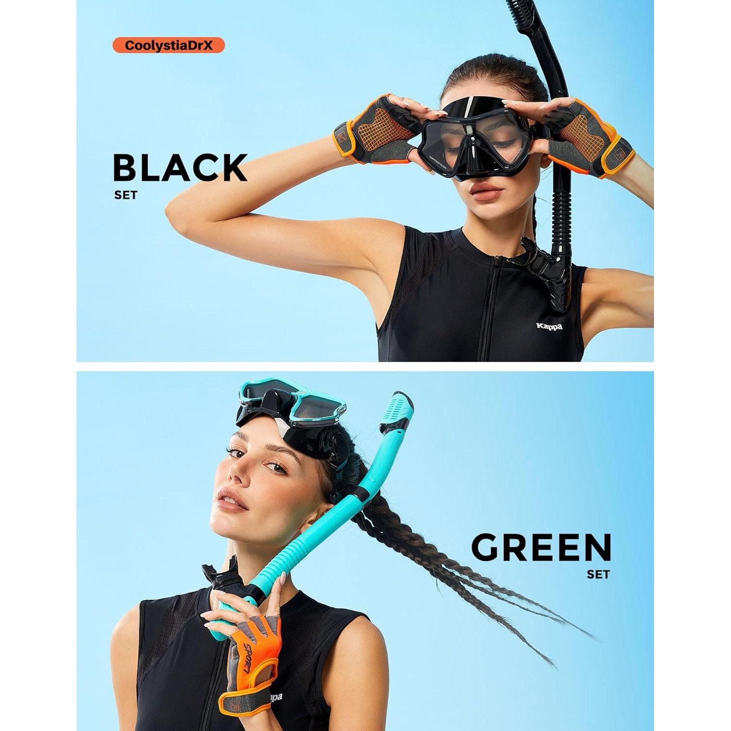 Set de Snorkel Seco CoolystiaDrX para Adultos y Niños