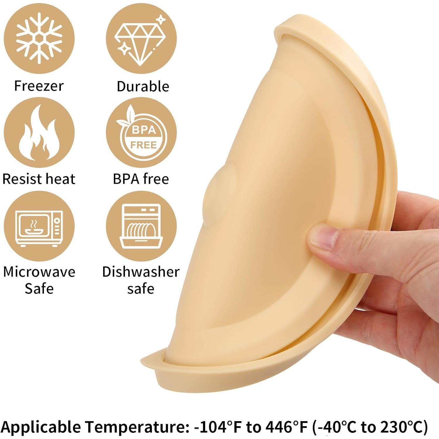 Tapa de Reemplazo EuChoiz 7200-PC 2 Tazas Silicona Beige