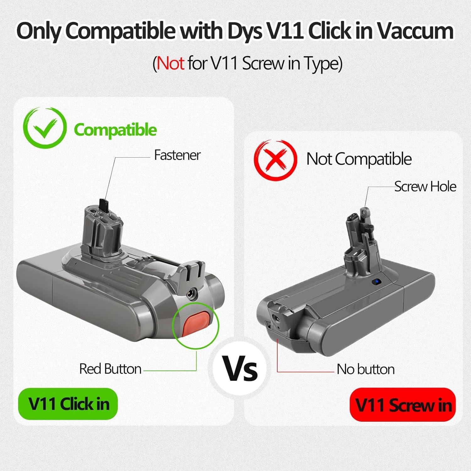 Batería de Reemplazo 25.2V 6.0Ah Xeanerol para Dyson V11