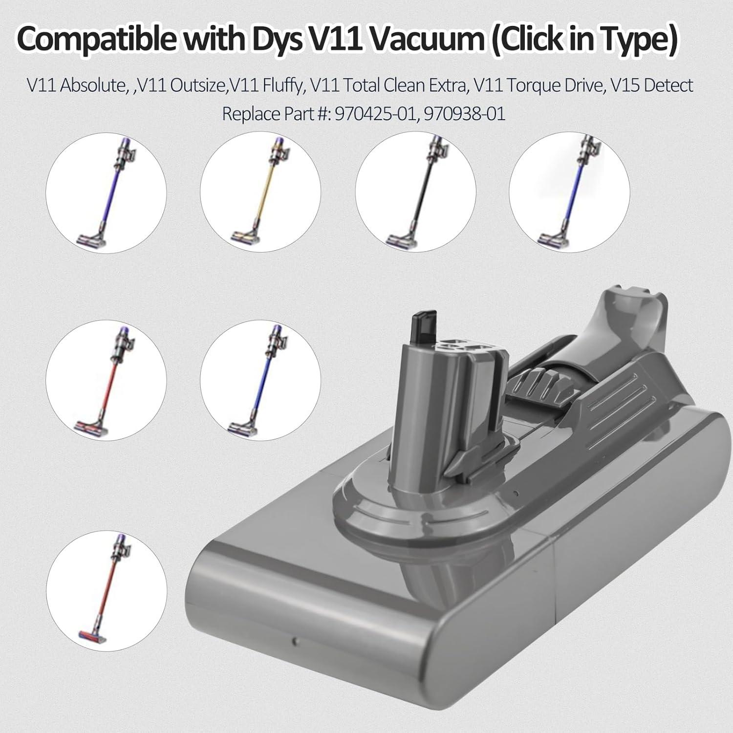 Batería de Reemplazo 25.2V 6.0Ah Xeanerol para Dyson V11