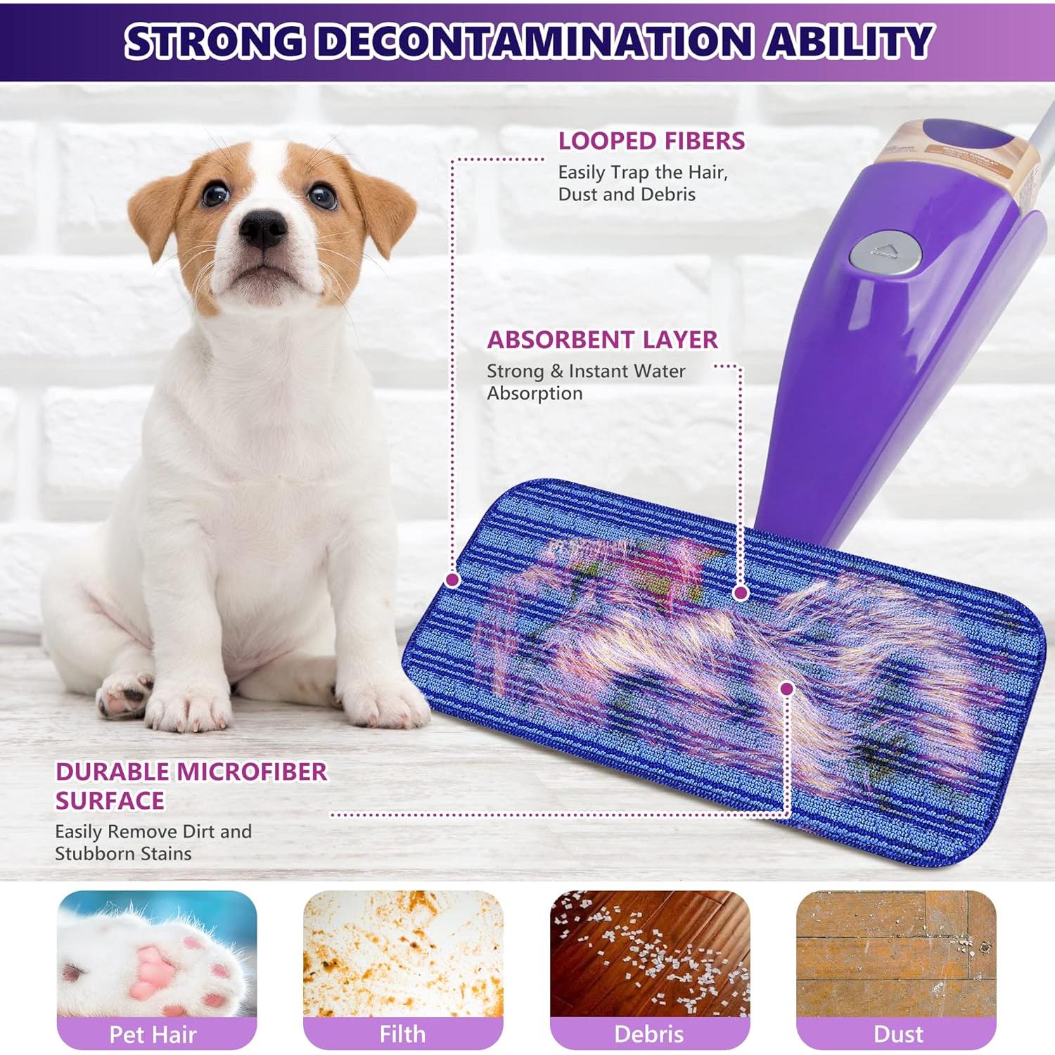 Paños de Mopa Reutilizables TINA&TONY 30 cm Azul - 4 Piezas