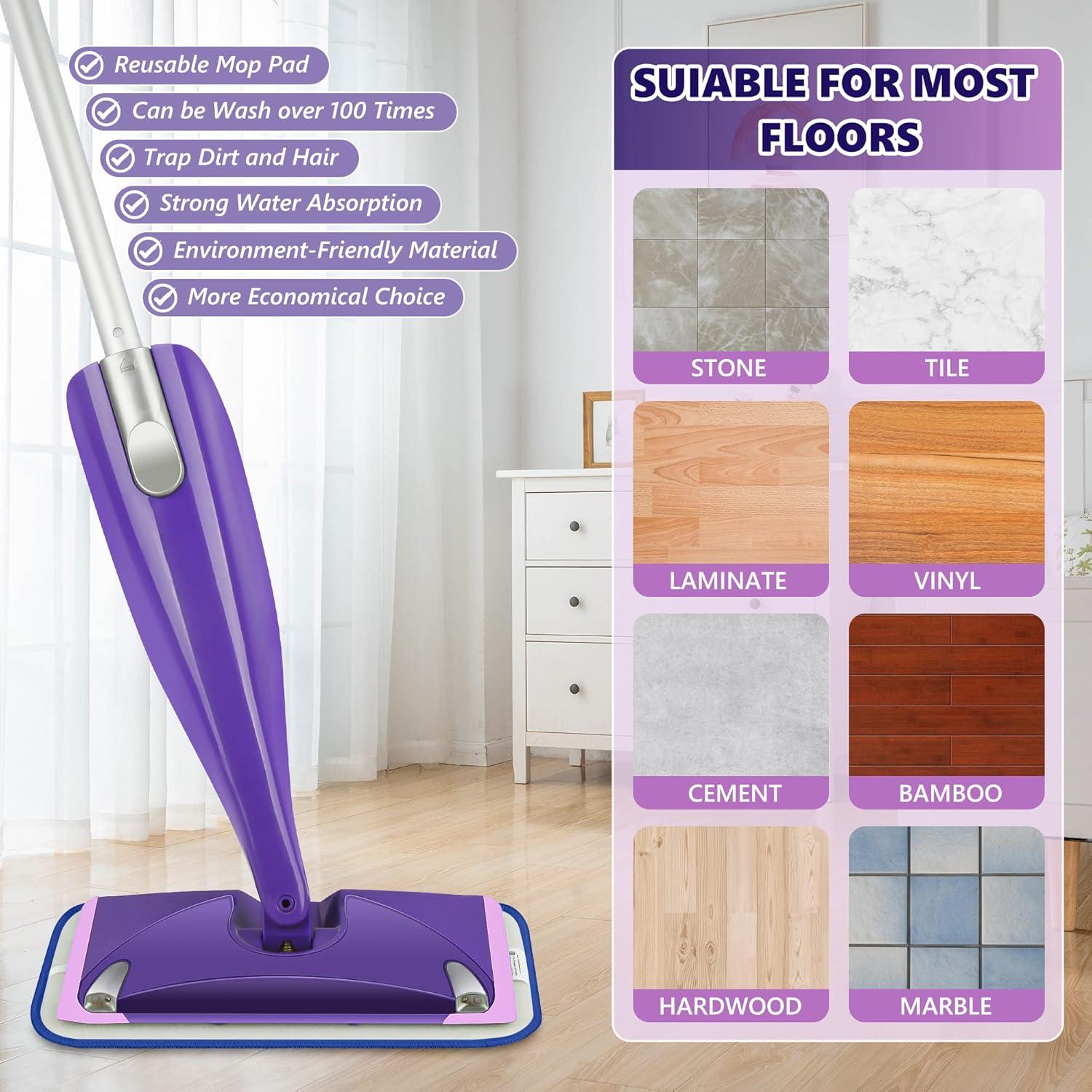 Paños de Mopa Reutilizables TINA&TONY 30 cm Azul - 4 Piezas