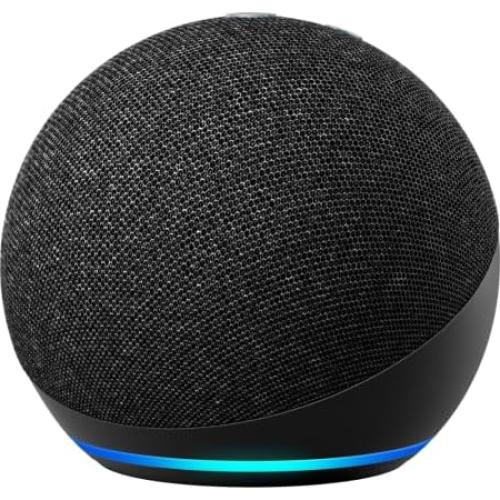 Echo Dot (newest model) with WiZ 60W A19 LED Smart Color Bulb - Connects to Your Wi-Fi - E26 Base - Control with Voice or App - Matter Compatible