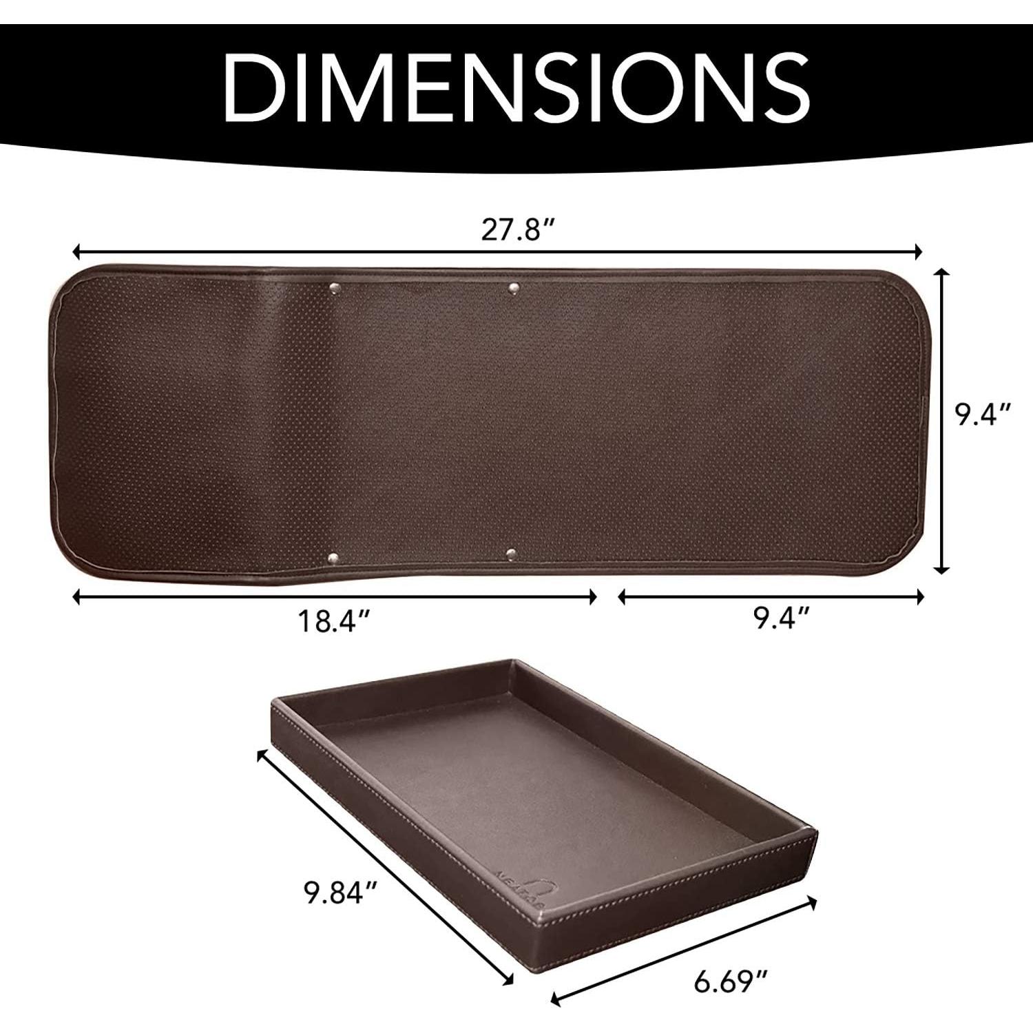 Organizador de Control Remoto U NEATOPA con Bandeja Snack Marrón