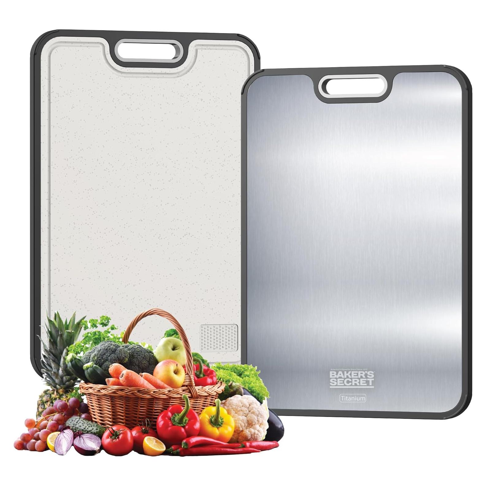 Tabla de Cortar Doble Lado Titanio Baker's Secret 40.64x27.94cm