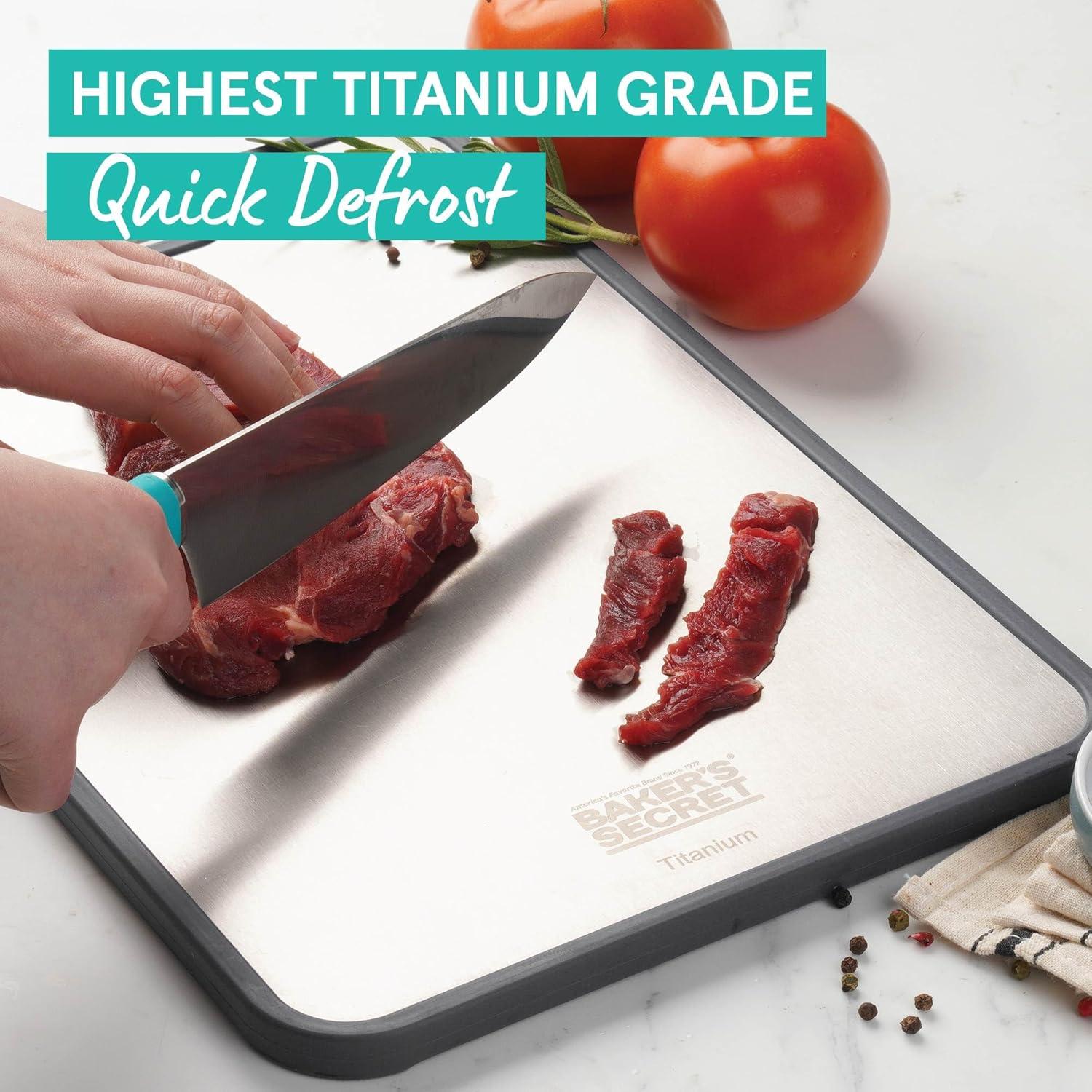 Tabla de Cortar Doble Lado Titanio Baker's Secret 40.64x27.94cm