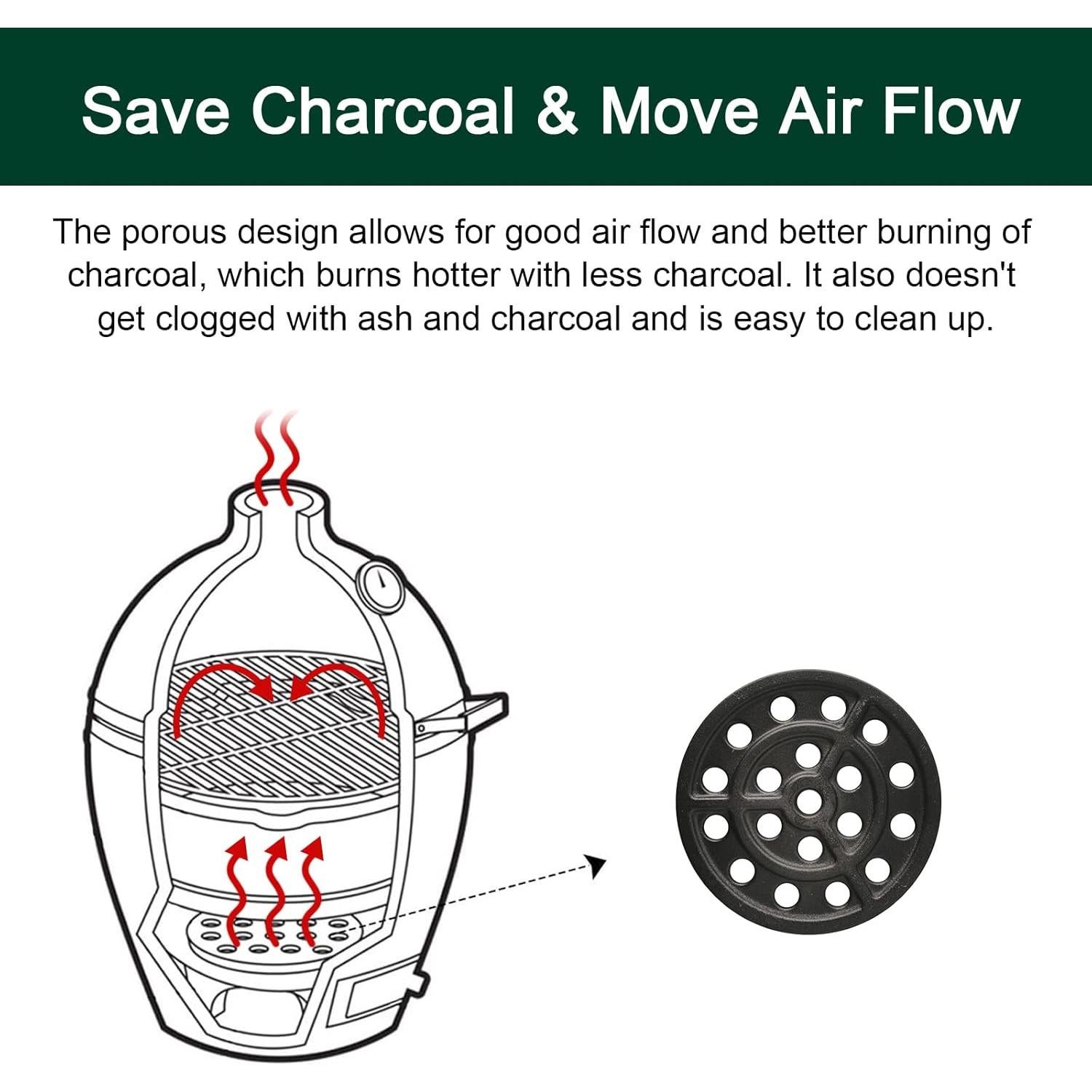 Rejilla de Fuego Hierro Fundido Quantfire 16.5 cm para Big Green Egg