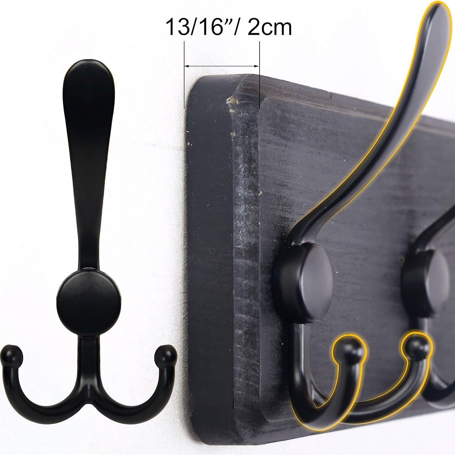 Perchero de Pared Rústico SKOLOO con 5 Ganchos Triples 40.64 cm