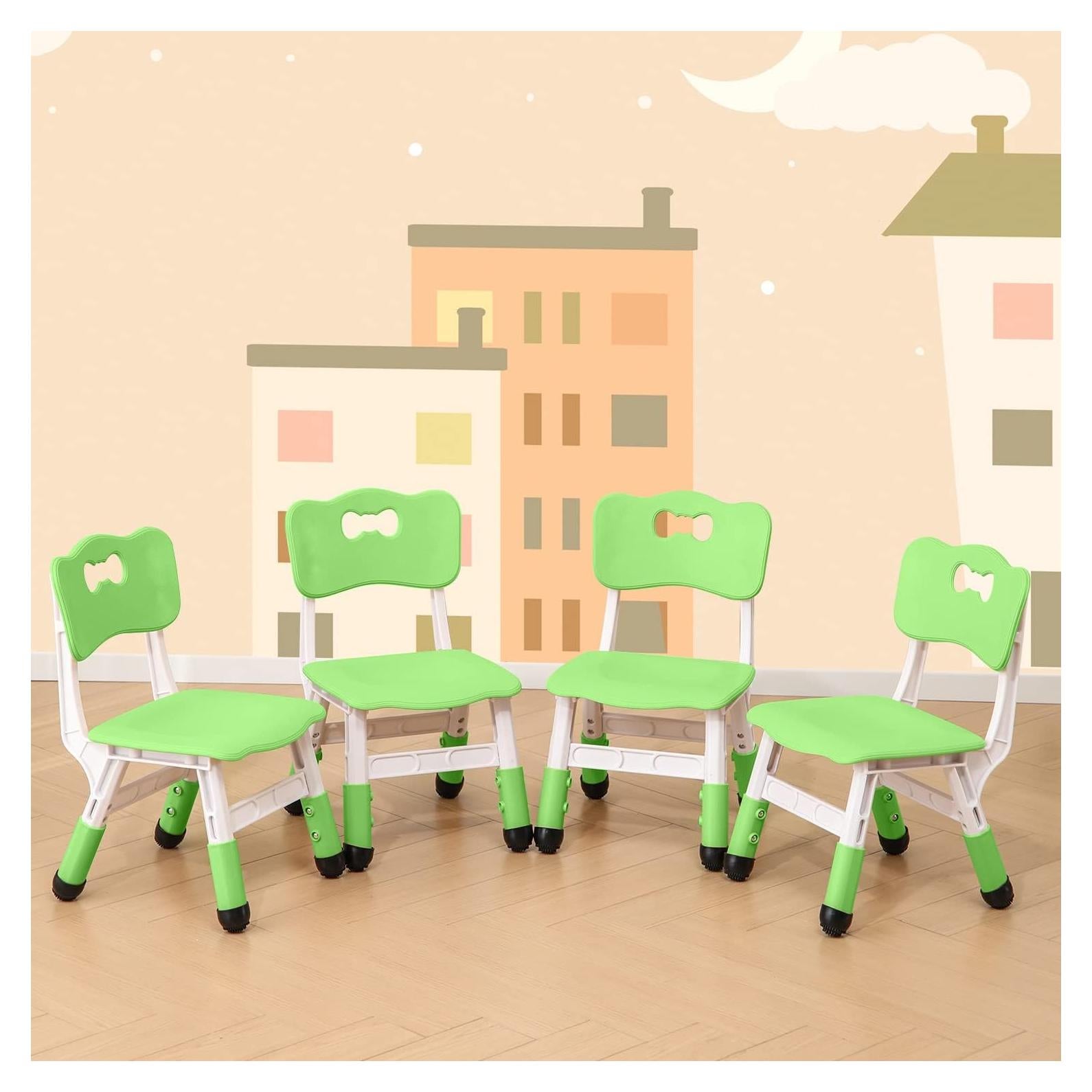 Juego de 4 Sillas Ajustables para Niños WHY TOYS - Azul