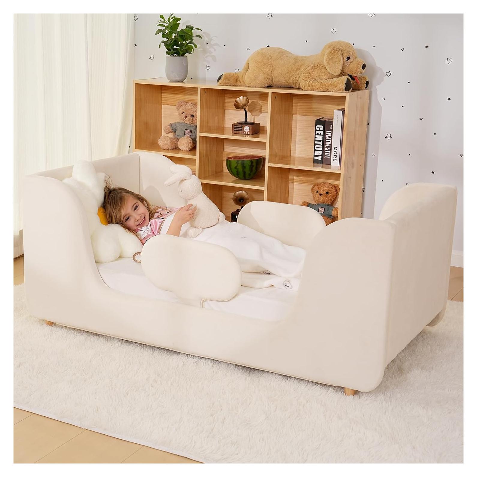 Cama para Niños DoCred - Estructura Baja con Barandillas - 142x80 cm