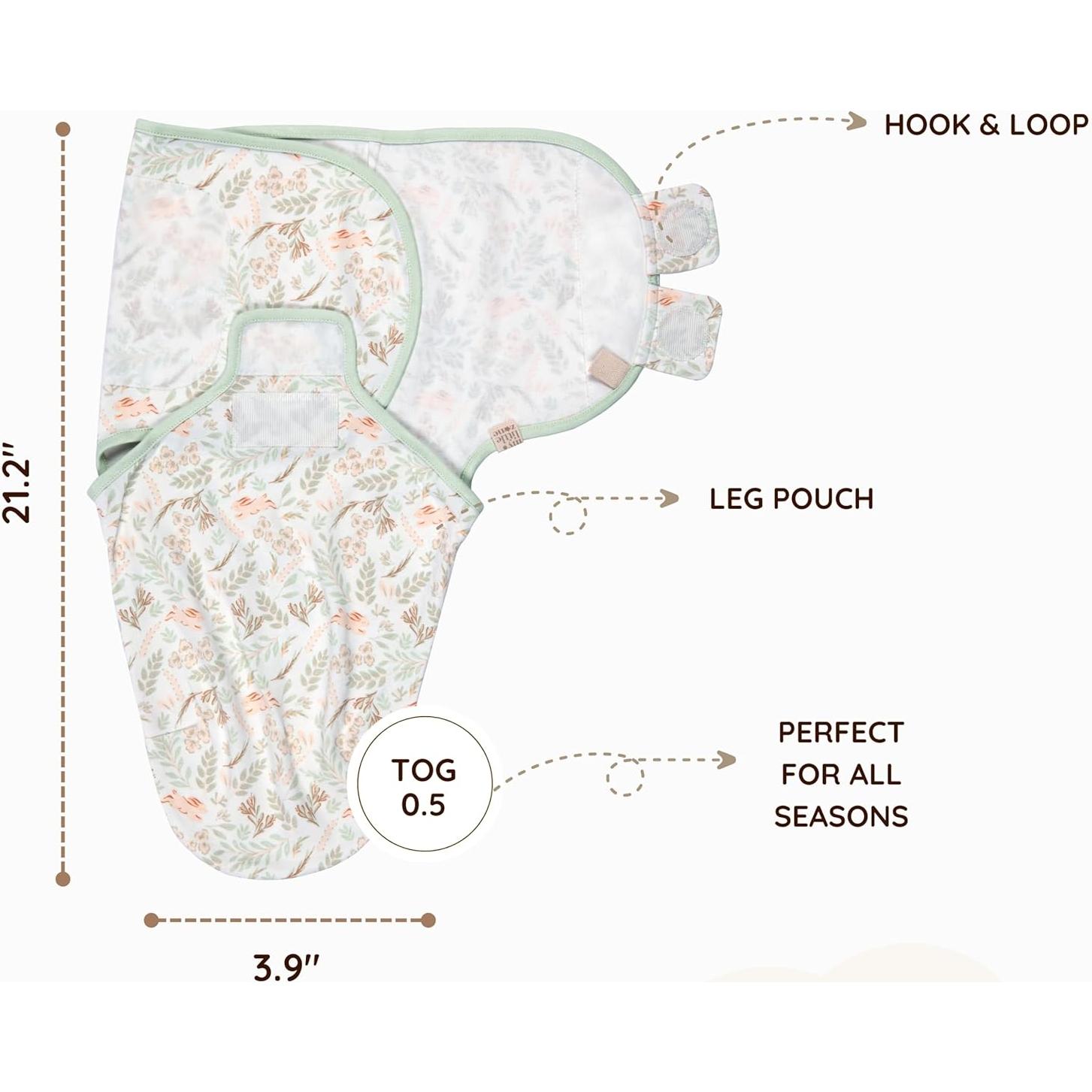 Paquete de 3 Sacos de Sueño Algodón 100% MY LITTLE ZONE 0-3 Meses