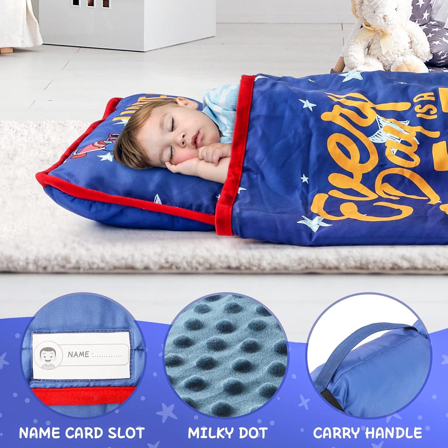 Esteras de Siesta TANOSHII para Niños con Almohada y Manta 135x53cm