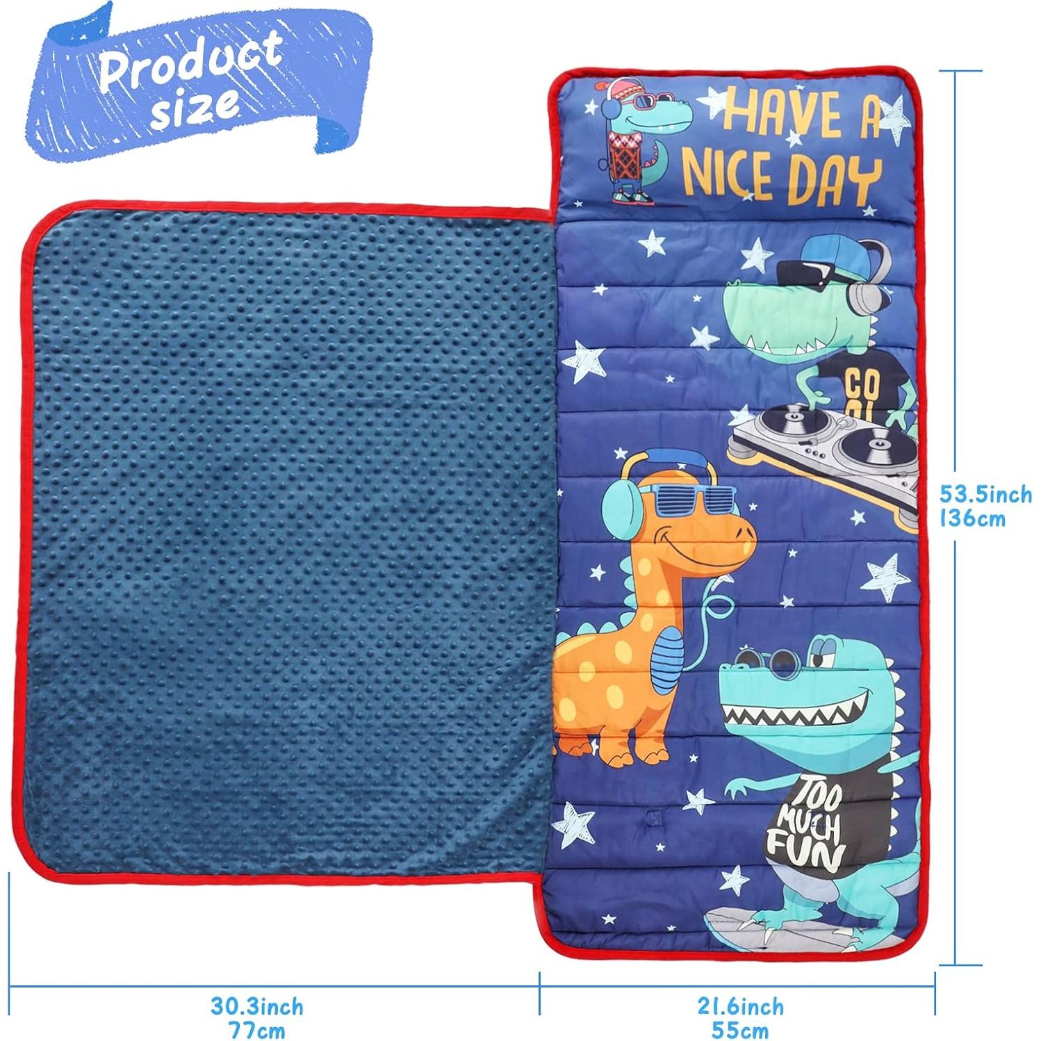 Esteras de Siesta TANOSHII para Niños con Almohada y Manta 135x53cm