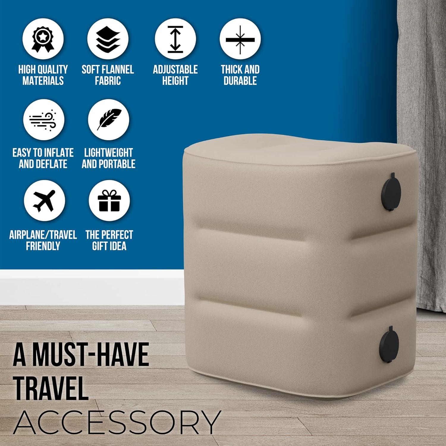 Descanso de pies inflable Aestoria para avión y cama de niño
