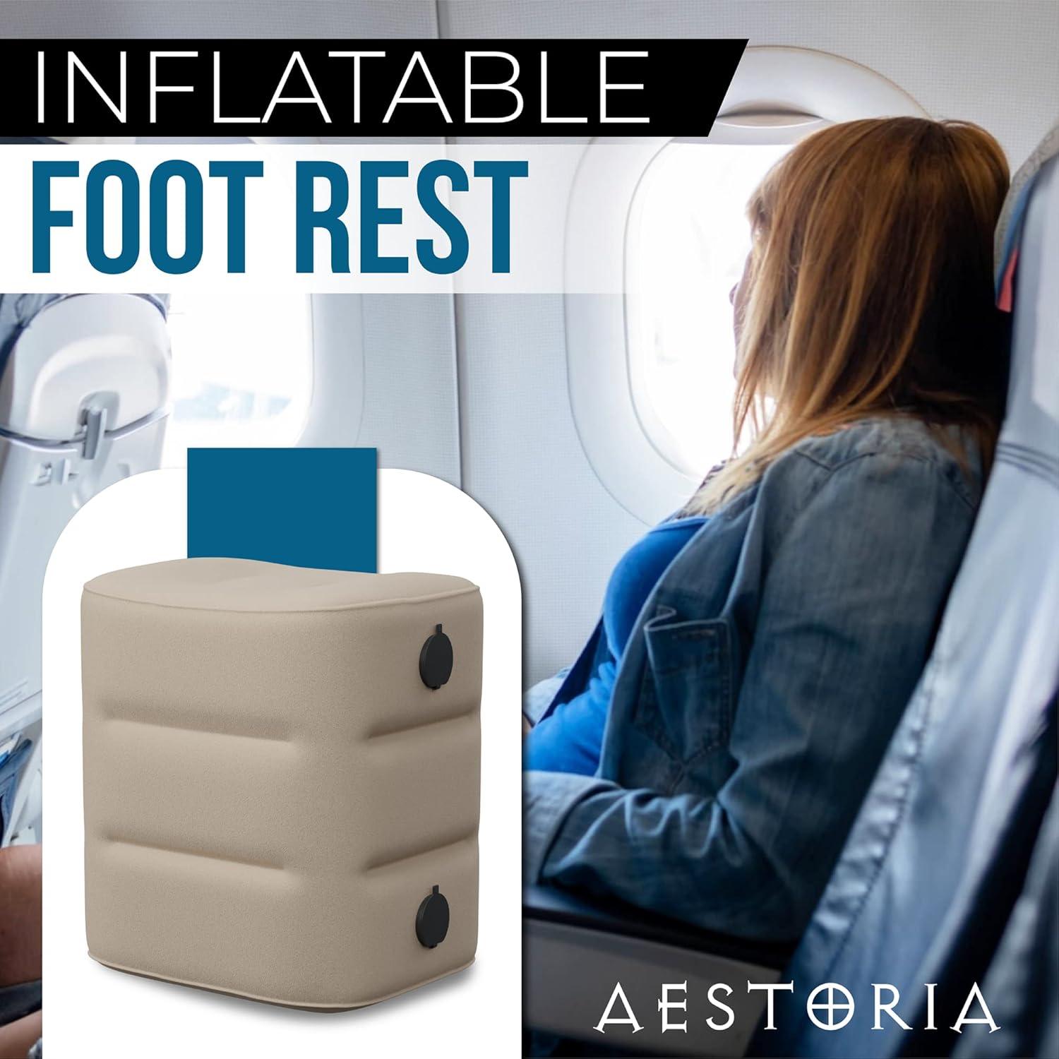 Descanso de pies inflable Aestoria para avión y cama de niño