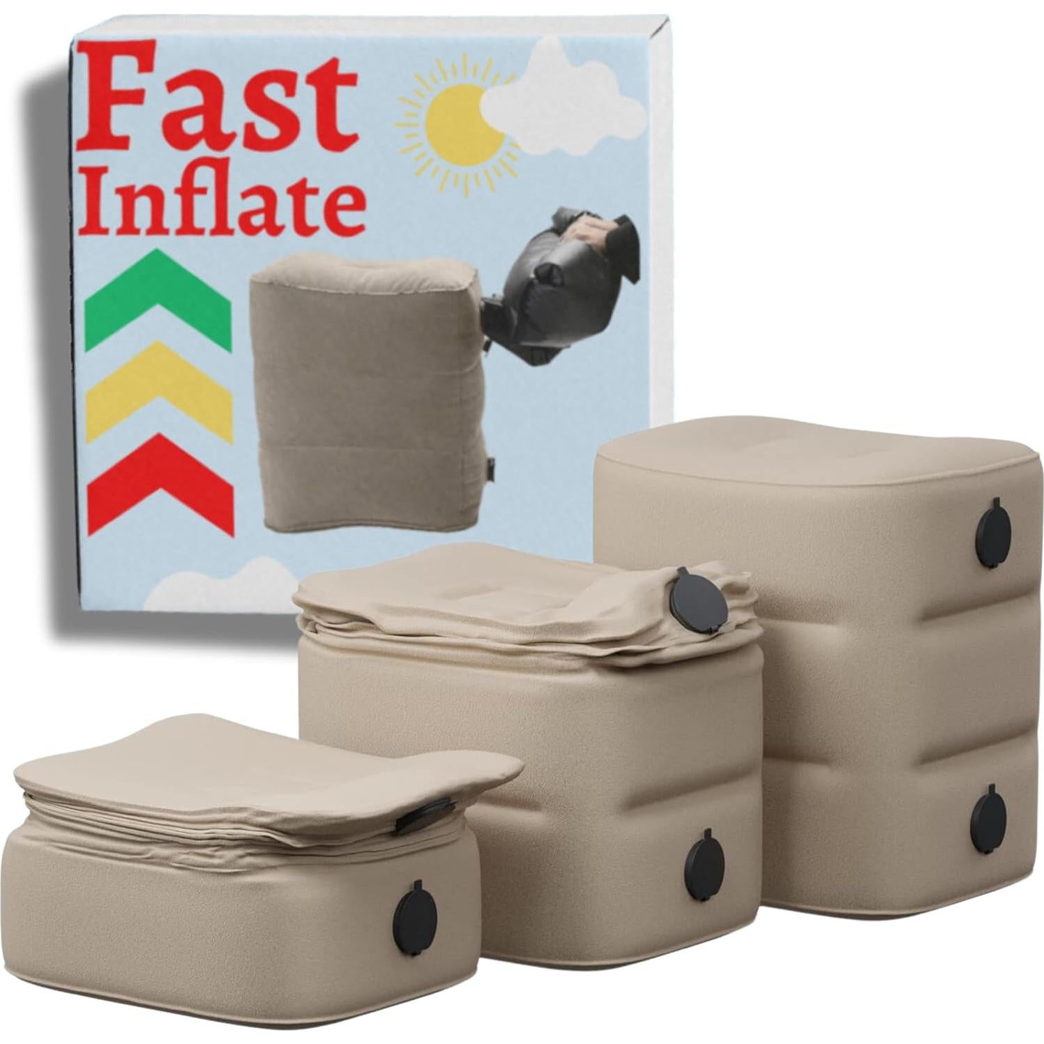 Descanso de pies inflable Aestoria para avión y cama de niño